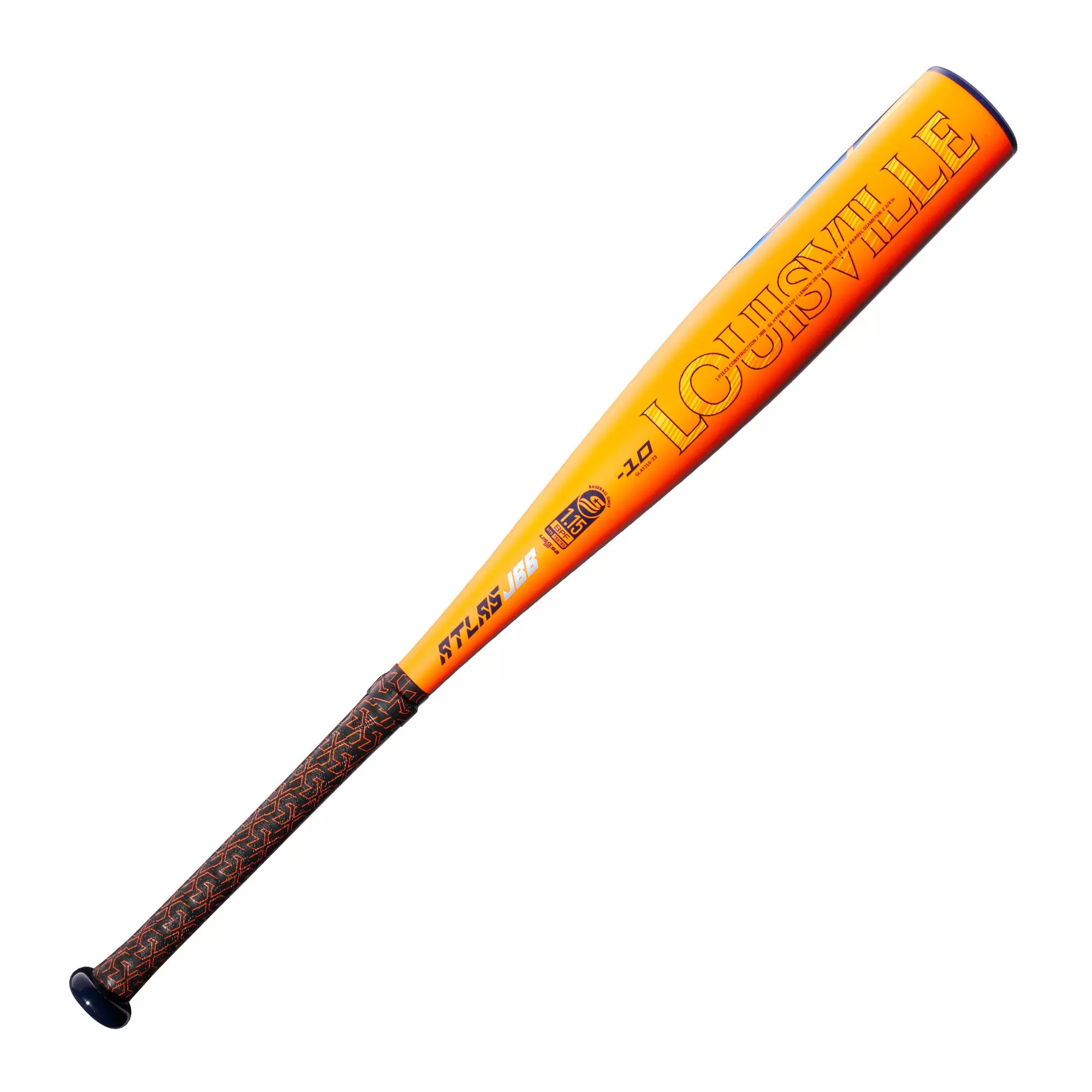 Louisville Slugger Atlas Junior Big Barrel USSSA Baseball Bat (-10) 2023 - ORANGE/BLUE