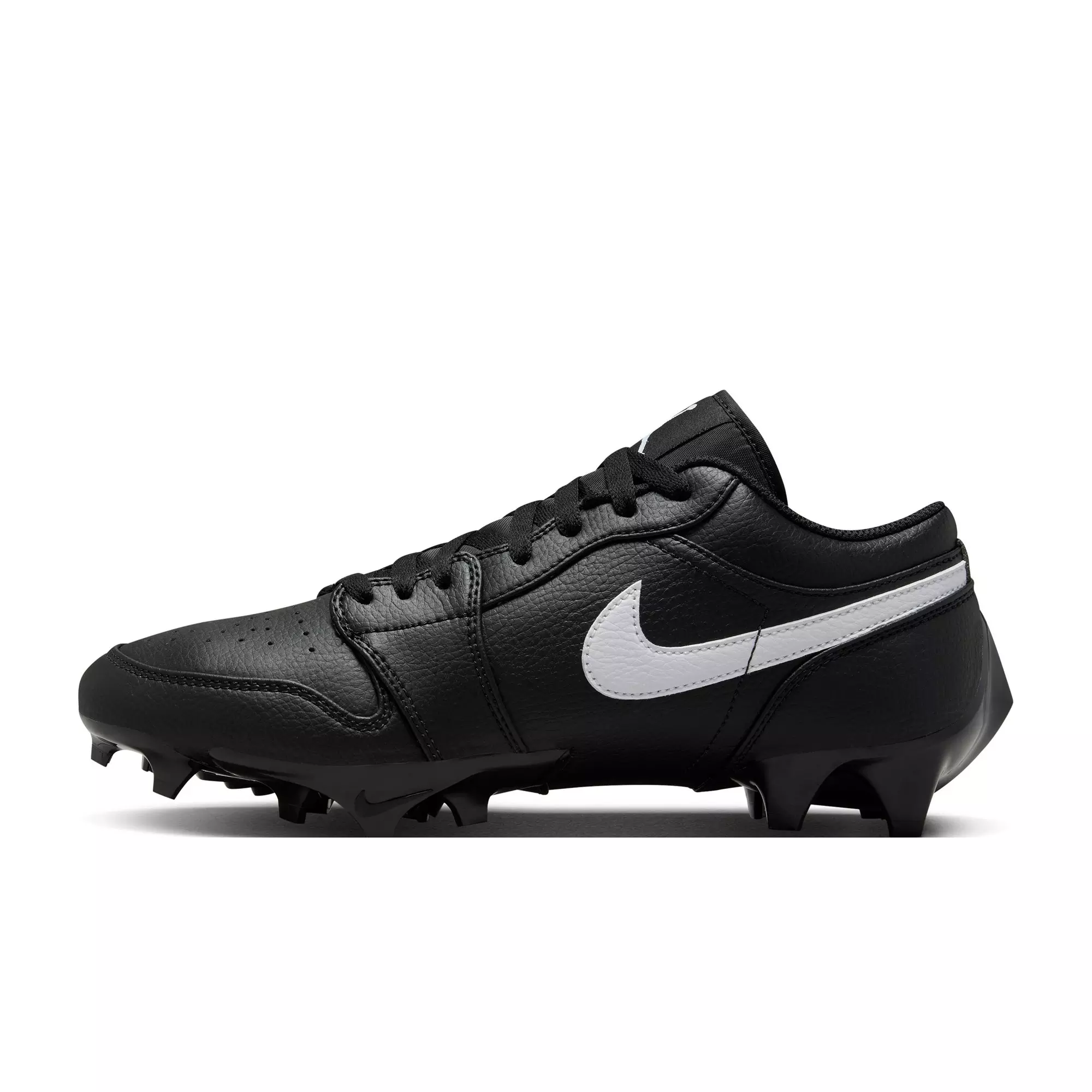 Jordan 1 Low TD "Black/White" Men's Football Cleat - BLACK/WHITE