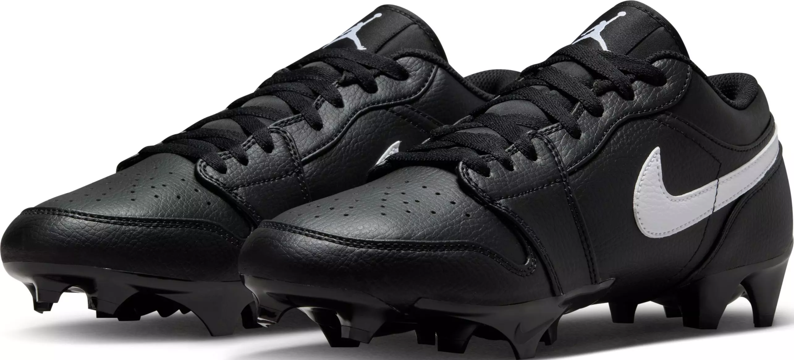 Jordan 1 Low TD "Black/White" Men's Football Cleat - BLACK/WHITE