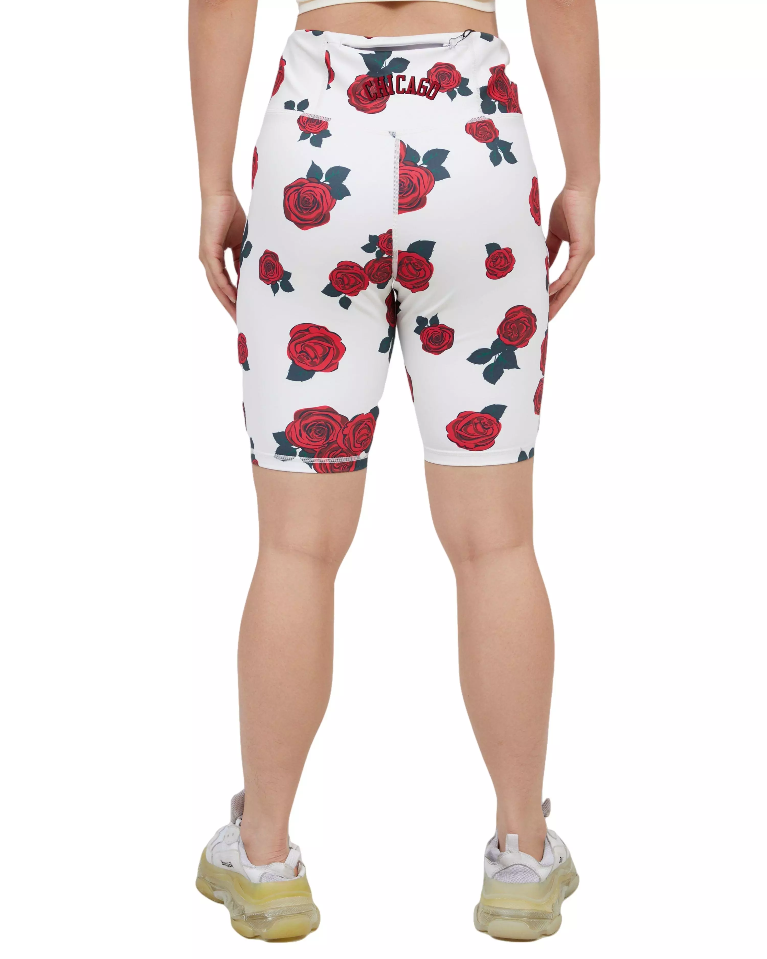 Pro Standard Women's Chicago Bulls Roses Biker Shorts - Eggshell - OFF-WHITE