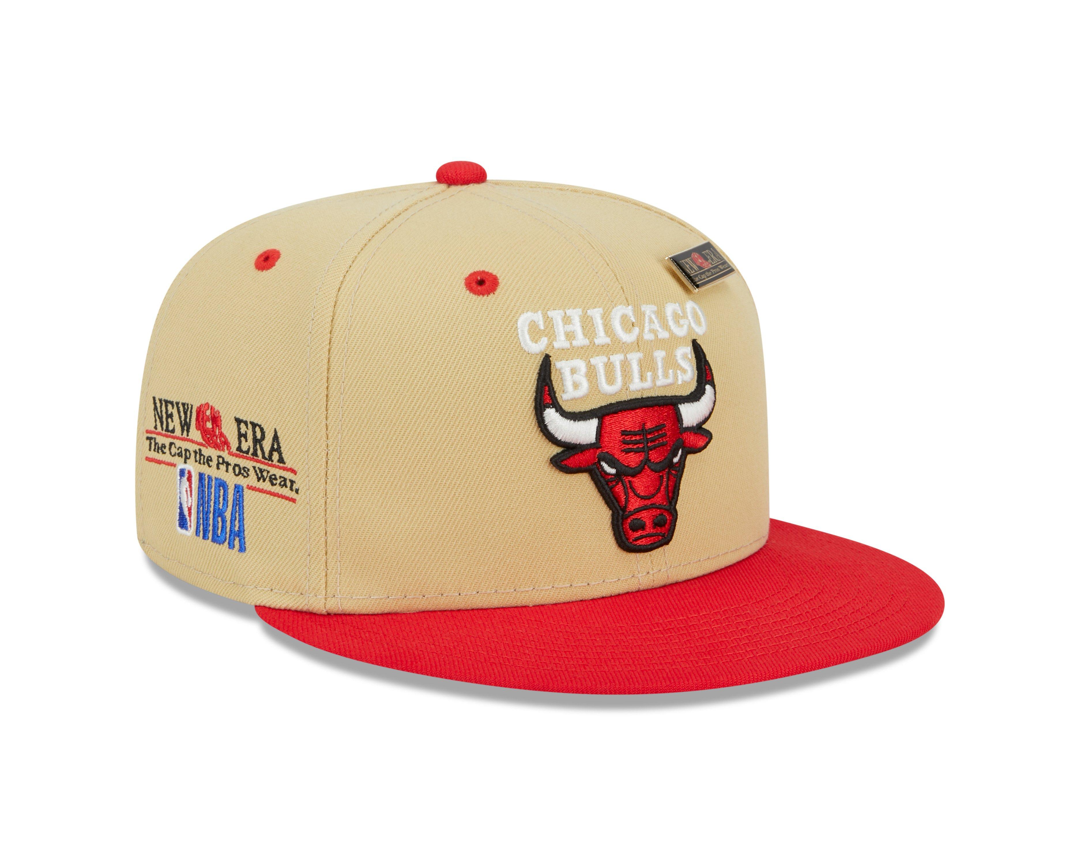 New Era Chicago Bulls 59FIFTY Day NBA Fitted Hat, Gold, Size: 8 1800, Cotton