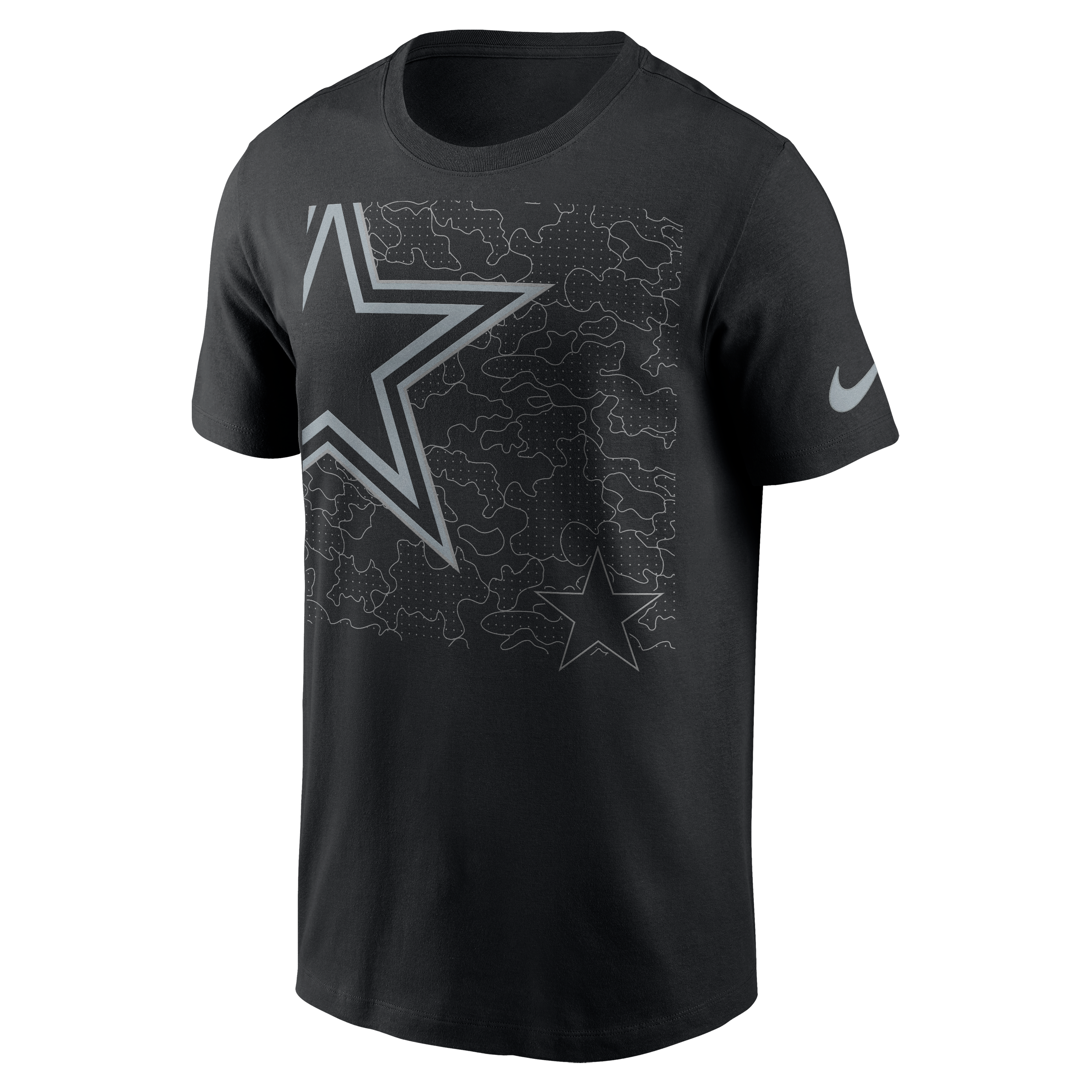 Nike Men's Dallas Cowboys Reflective T-Shirt - BLACK Thumbnail View 1