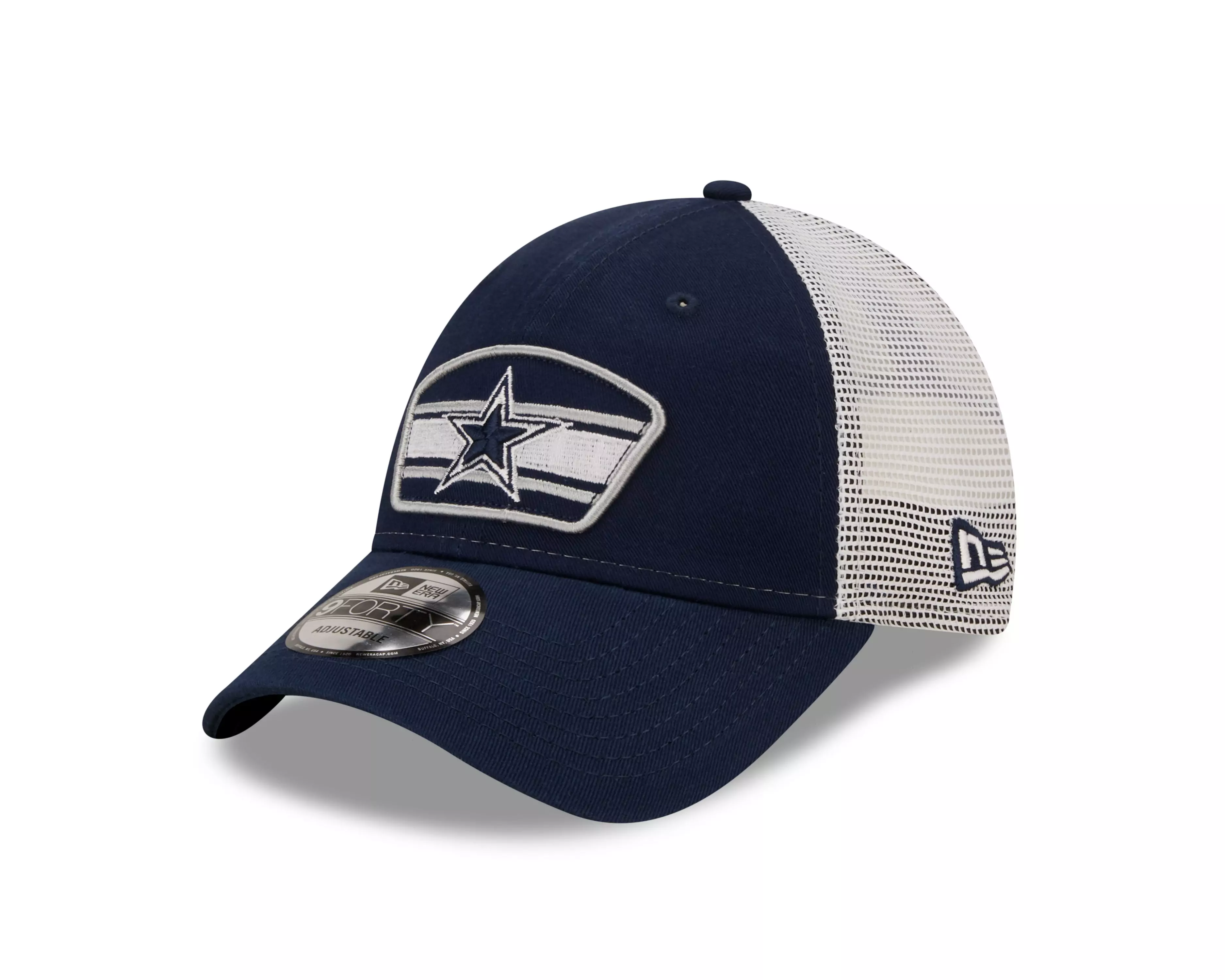 New Era Dallas Cowboys Logo Patch 9FORTY Trucker Snapback Hat - NAVY