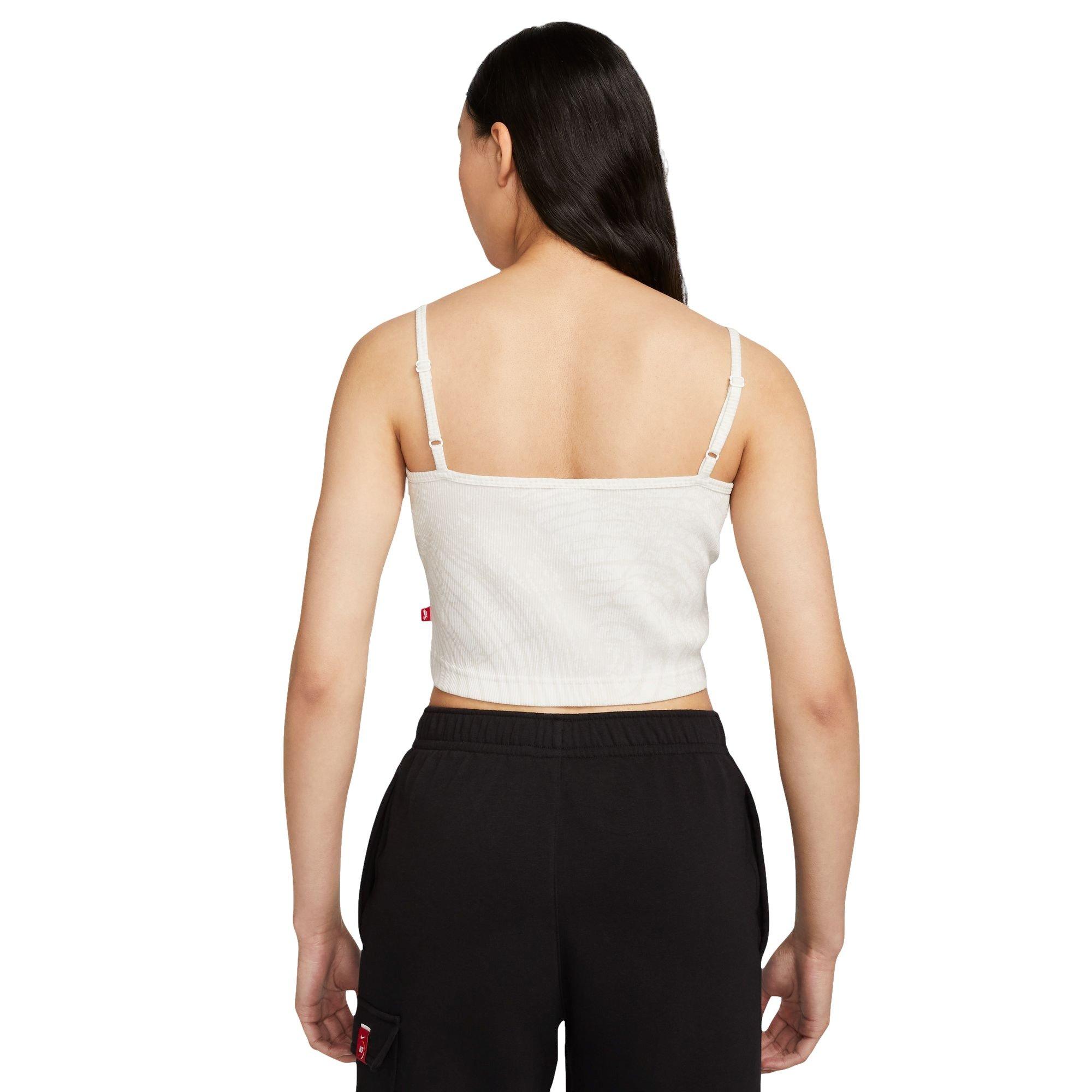 Nike Women's N7 Essential Ribbed Crop Top - White - WHITE Thumbnail View 2
