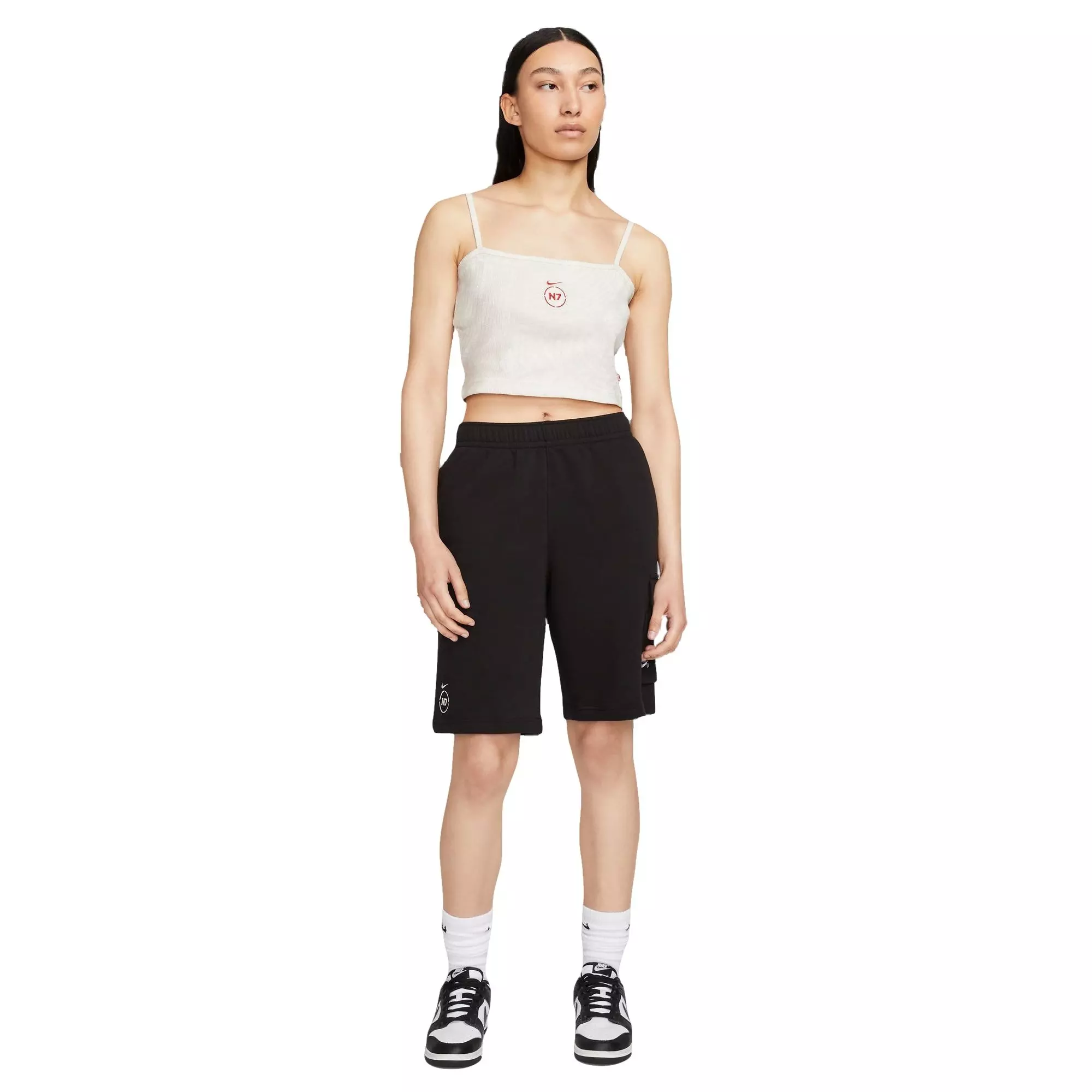 Nike Women's N7 Essential Ribbed Crop Top - White - WHITE