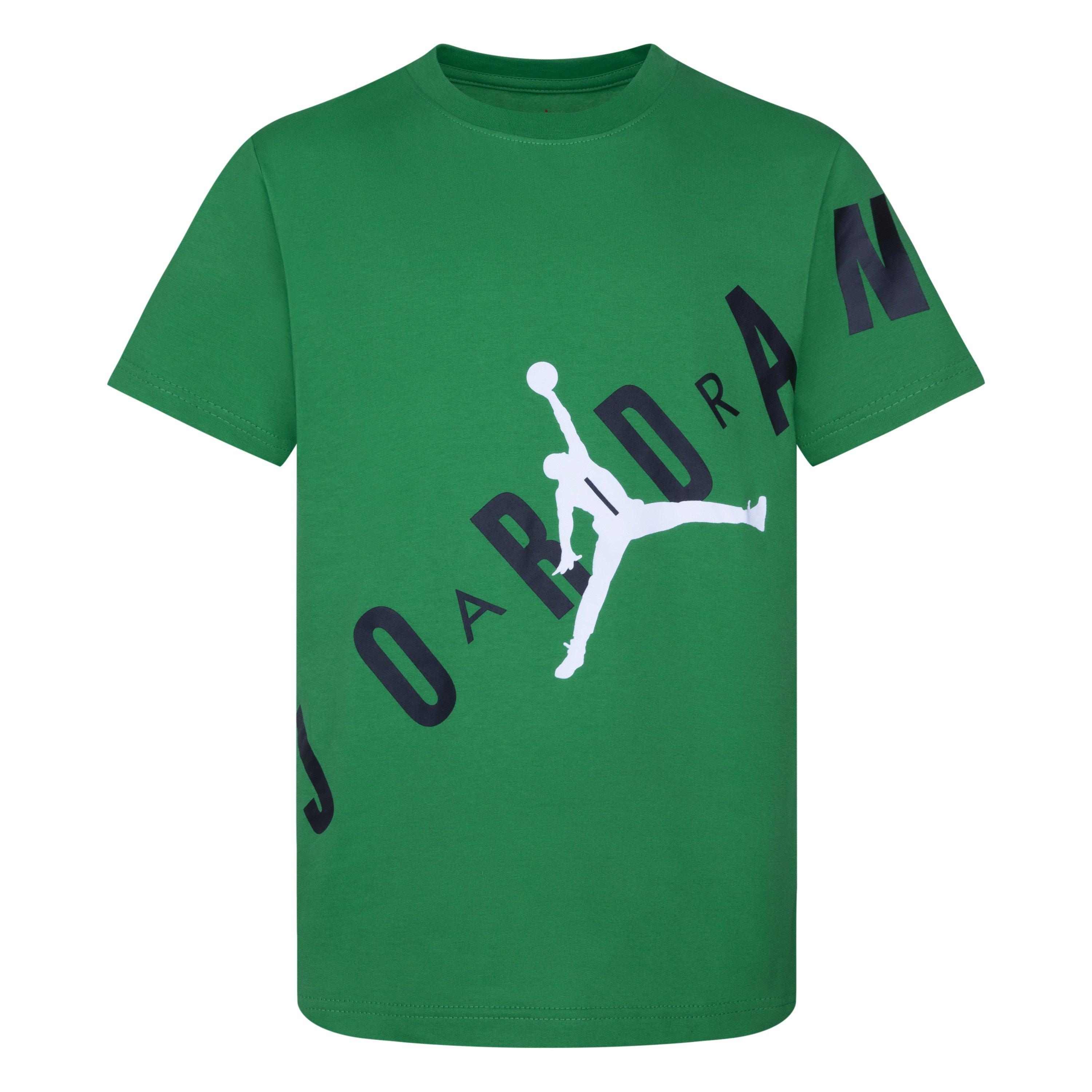 Jordan Big Boys' "Lucky Green" Stretch Out Tee - GREEN Thumbnail View 5