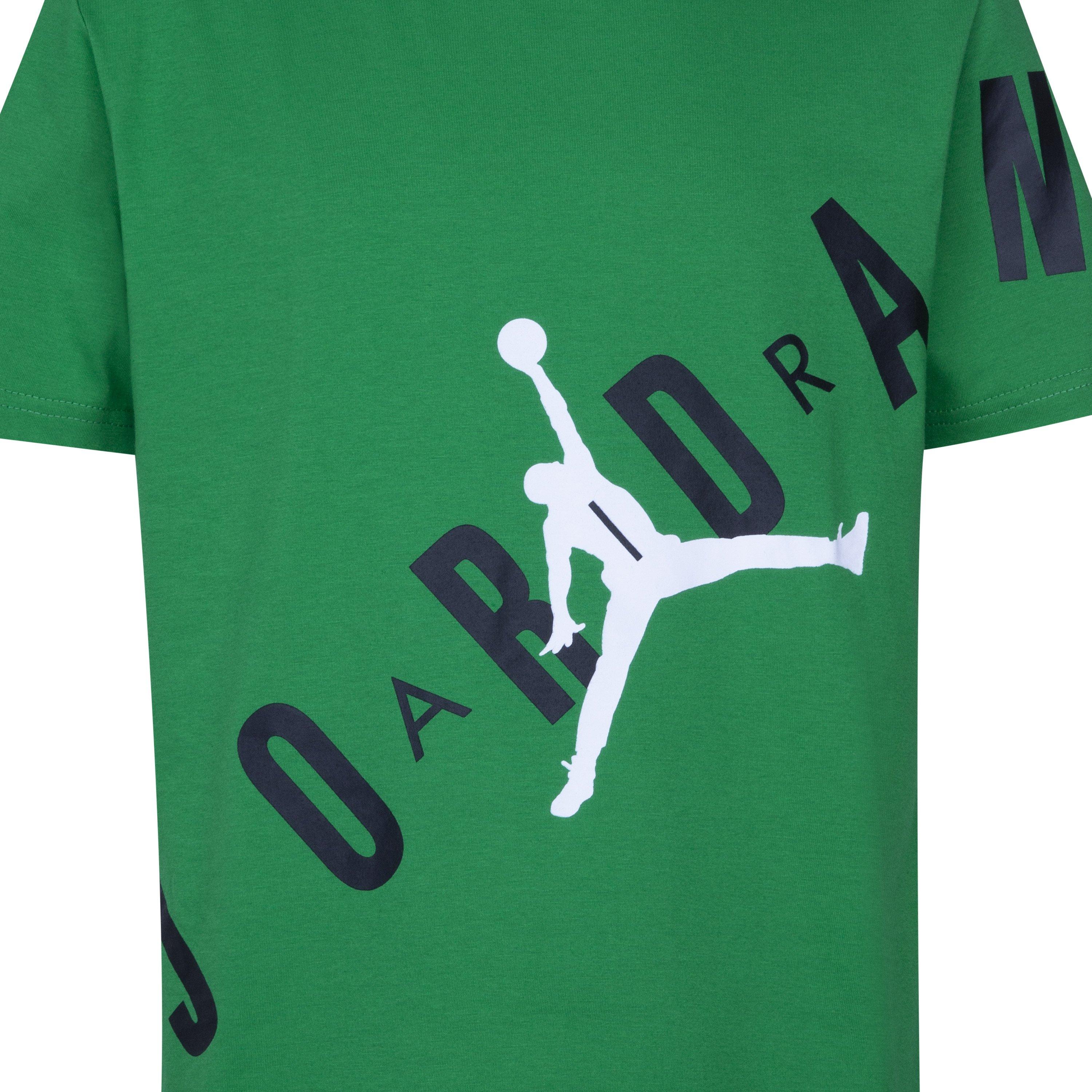 Jordan Big Boys' "Lucky Green" Stretch Out Tee - GREEN Thumbnail View 7