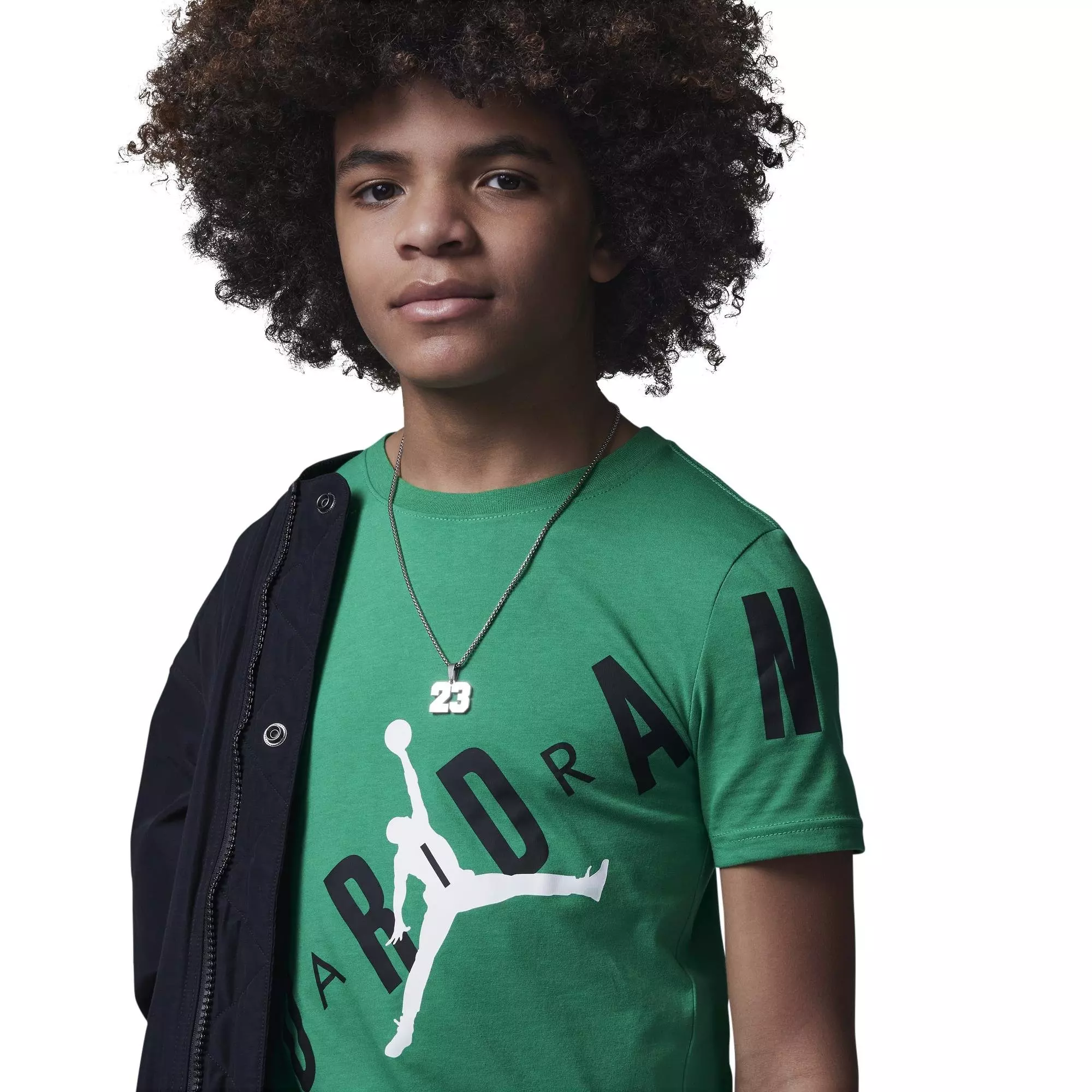Jordan Big Boys' "Lucky Green" Stretch Out Tee - GREEN
