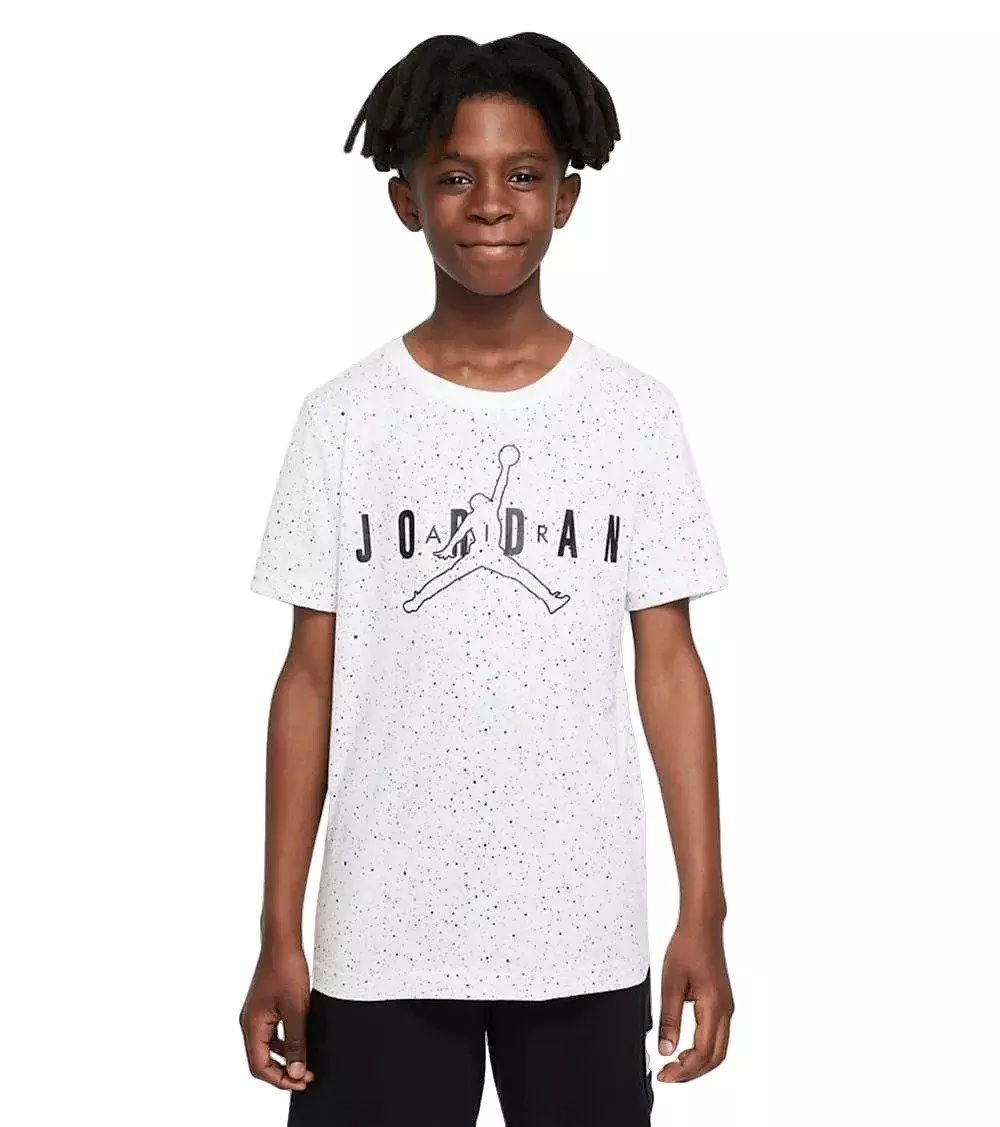 Jordan Big Boys' Air Color Mix Speckle Tee-White - WHITE