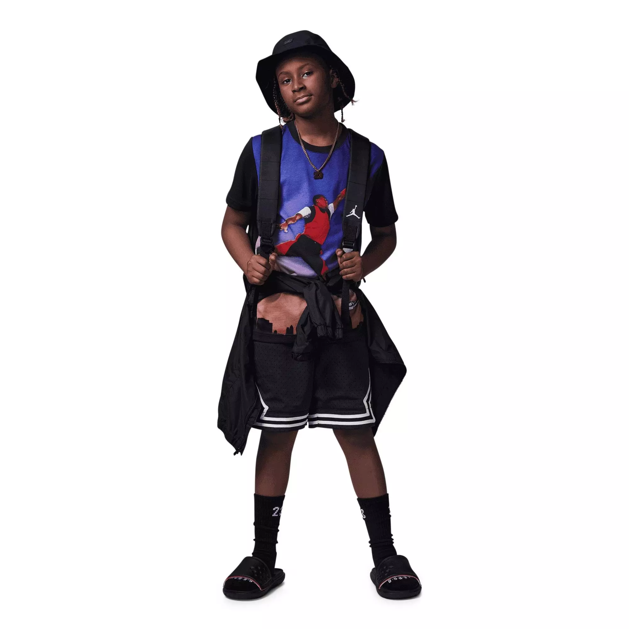 Jordan Big Boys' "Skyline" Tee - BLACK