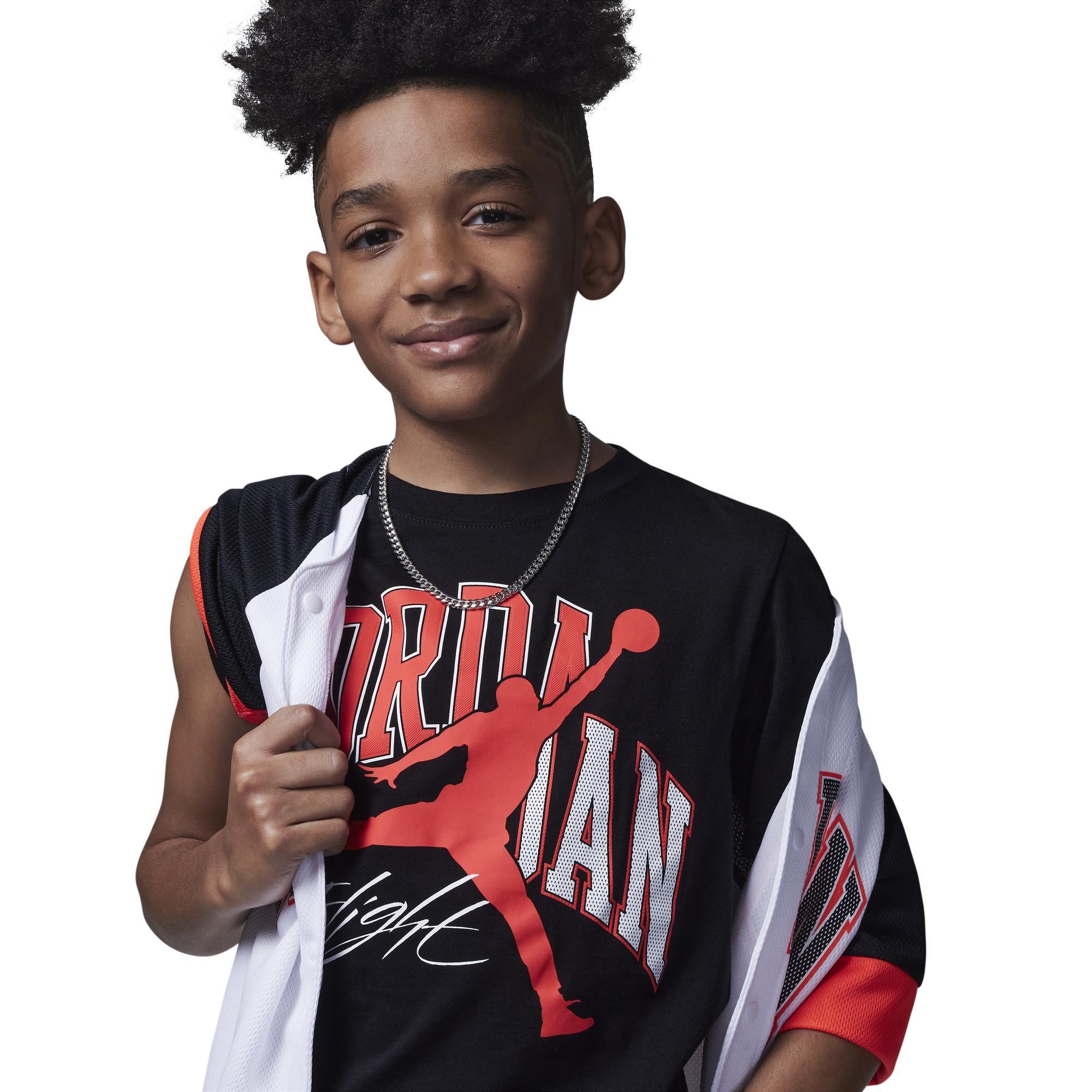 Jordan Big Boys' Home And Away Tee - BLACK/RED Thumbnail View 3