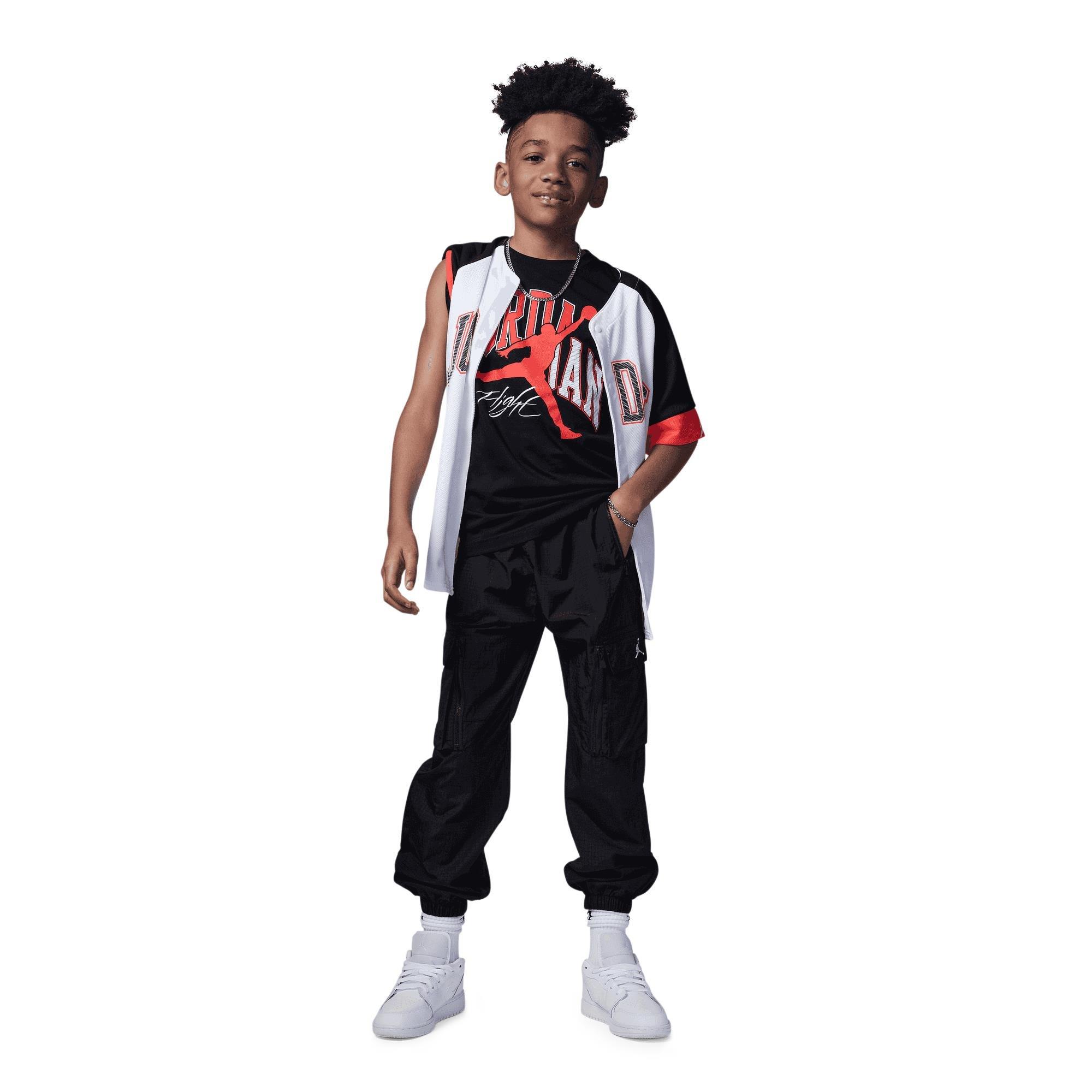 Jordan Big Boys' Home And Away Tee - BLACK/RED Thumbnail View 4