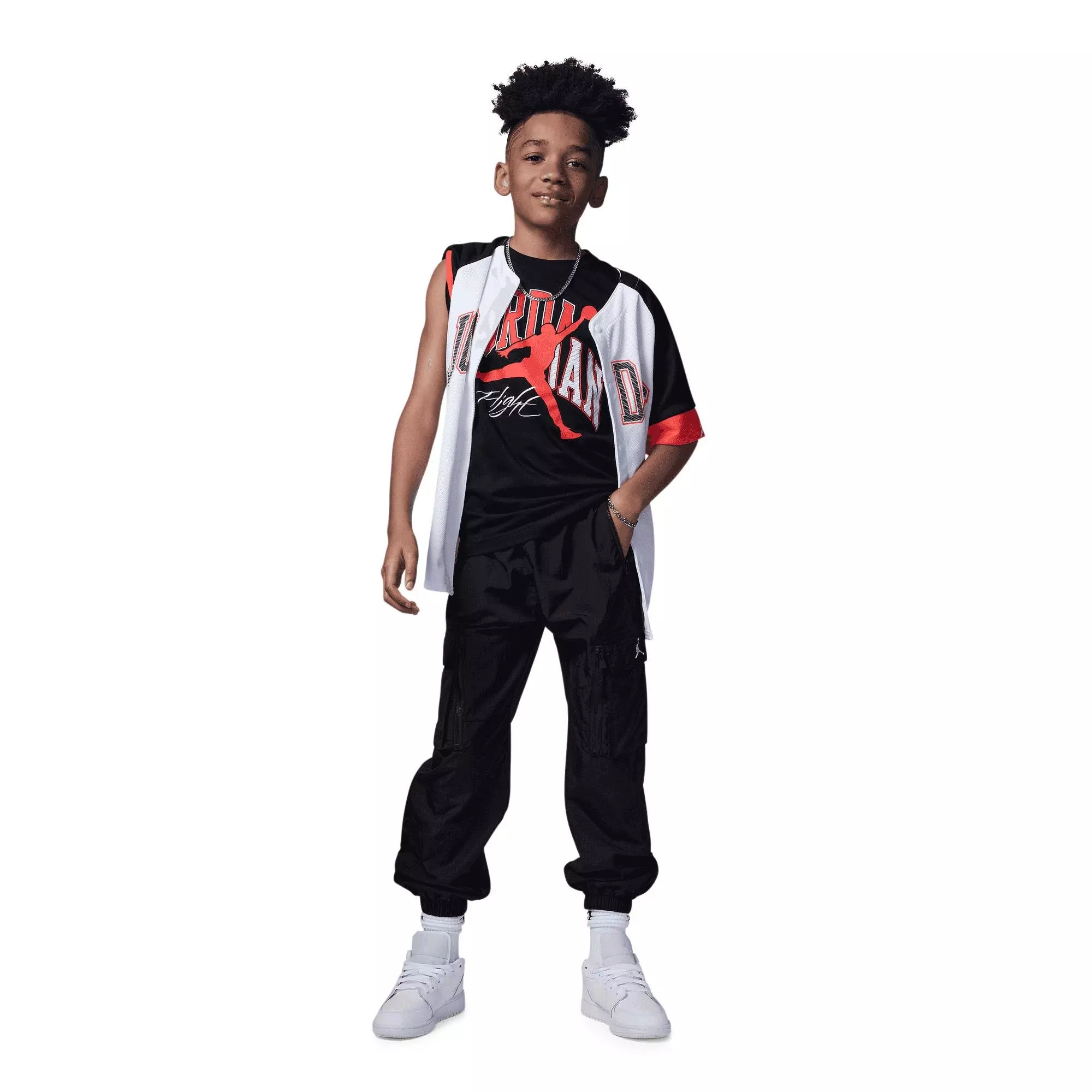 Jordan Big Boys' Home And Away Tee - BLACK/RED