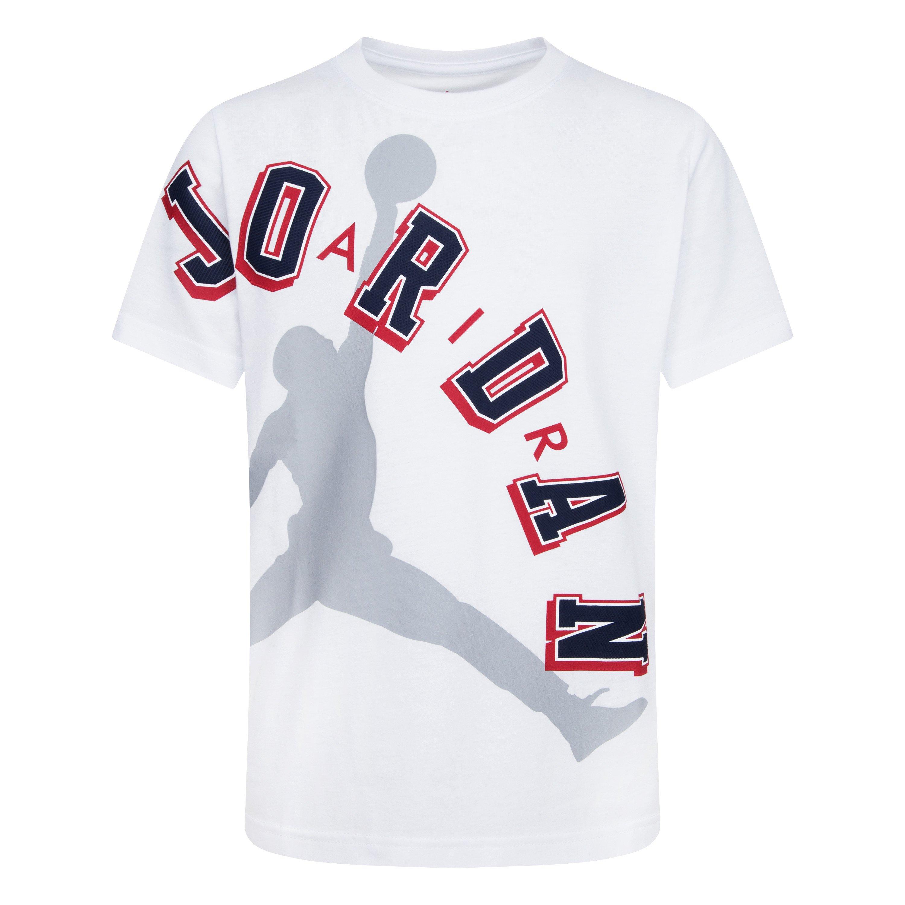 Jordan Big Boys' Americana Logo Tee - WHITE Thumbnail View 10