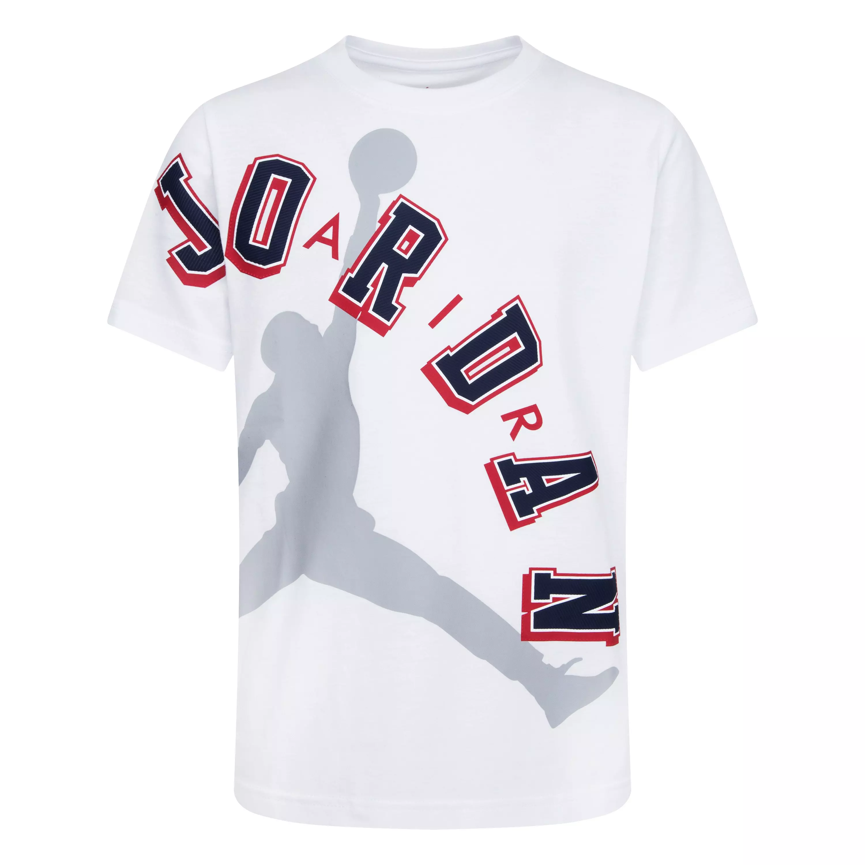 Jordan Big Boys' Americana Logo Tee - WHITE