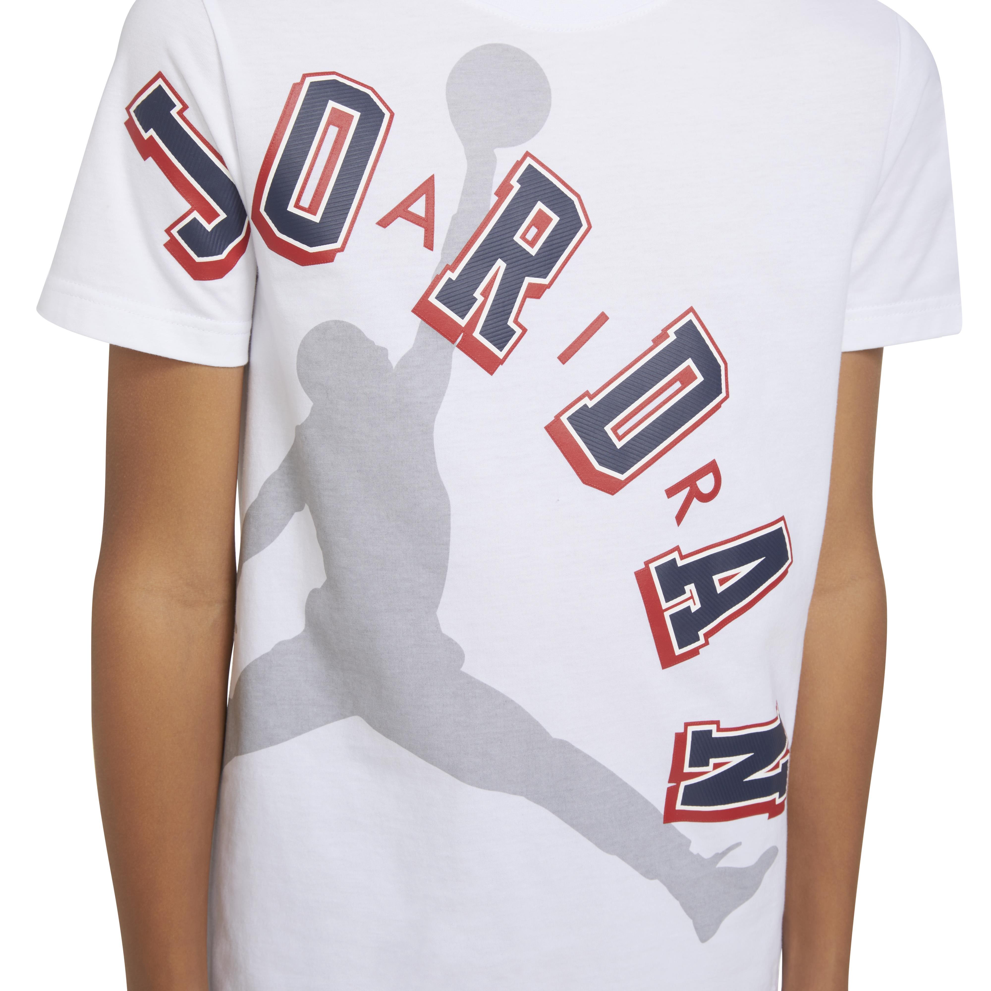 Jordan Big Boys' Americana Logo Tee - WHITE Thumbnail View 8