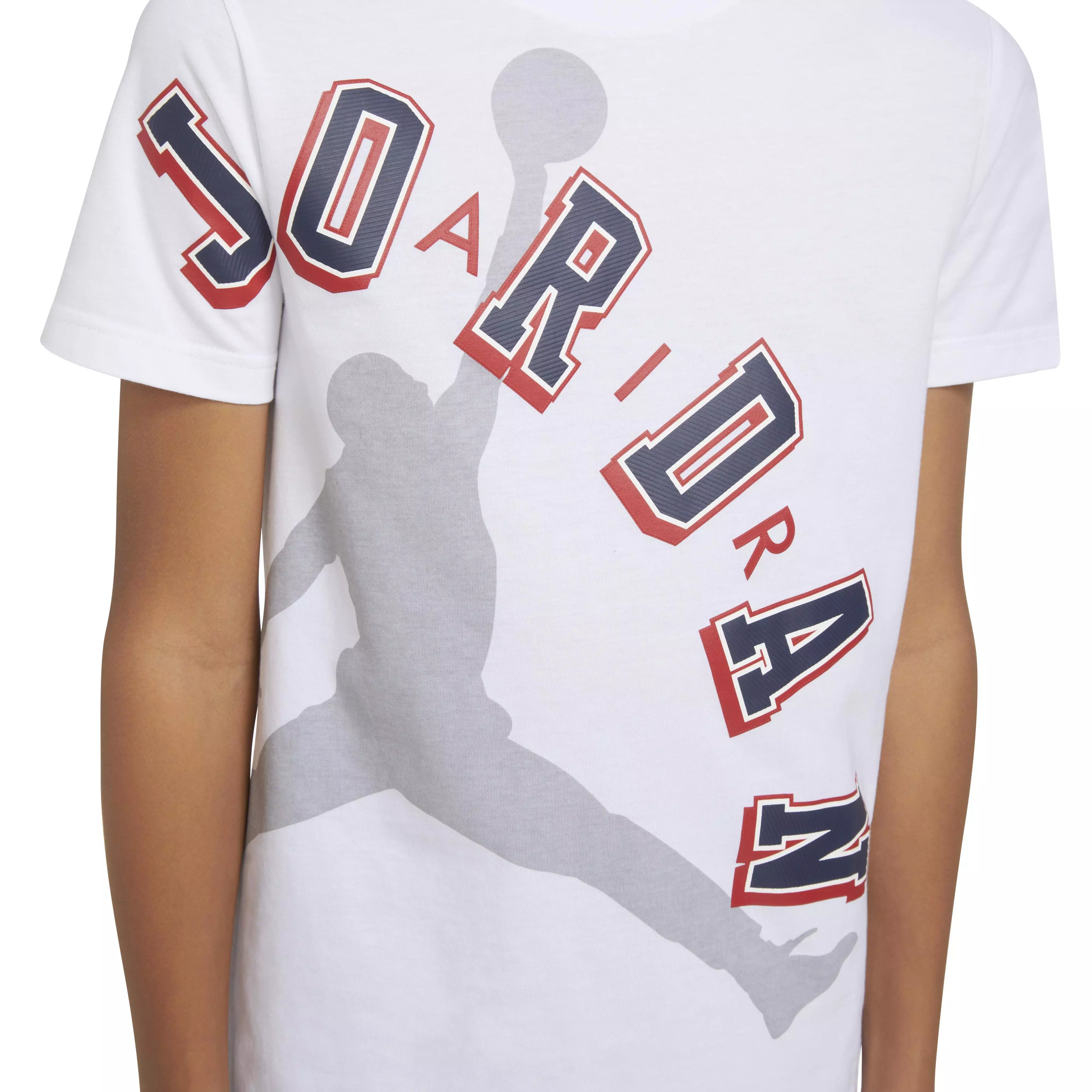 Jordan Big Boys' Americana Logo Tee - WHITE