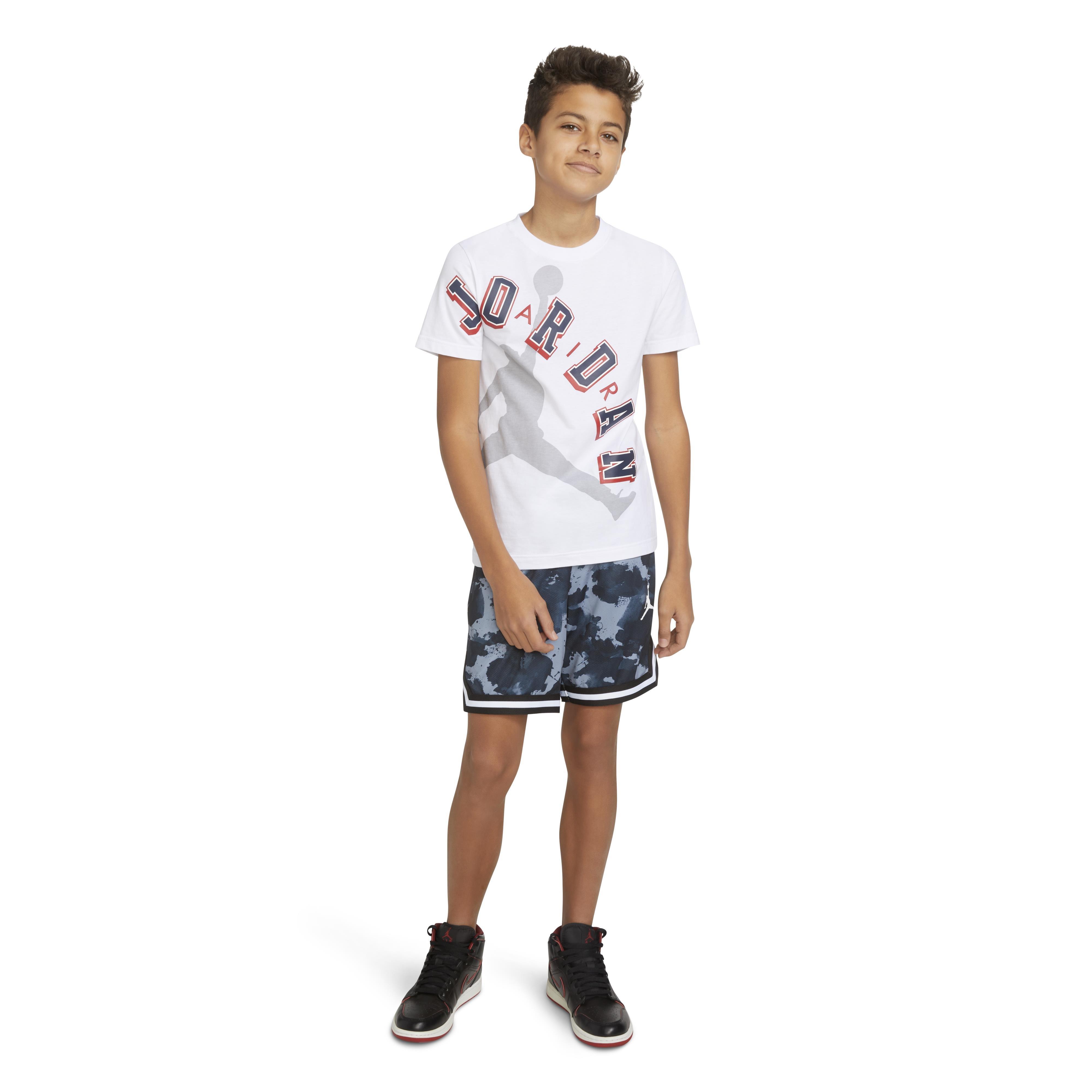 Jordan Big Boys' Americana Logo Tee - WHITE Thumbnail View 9
