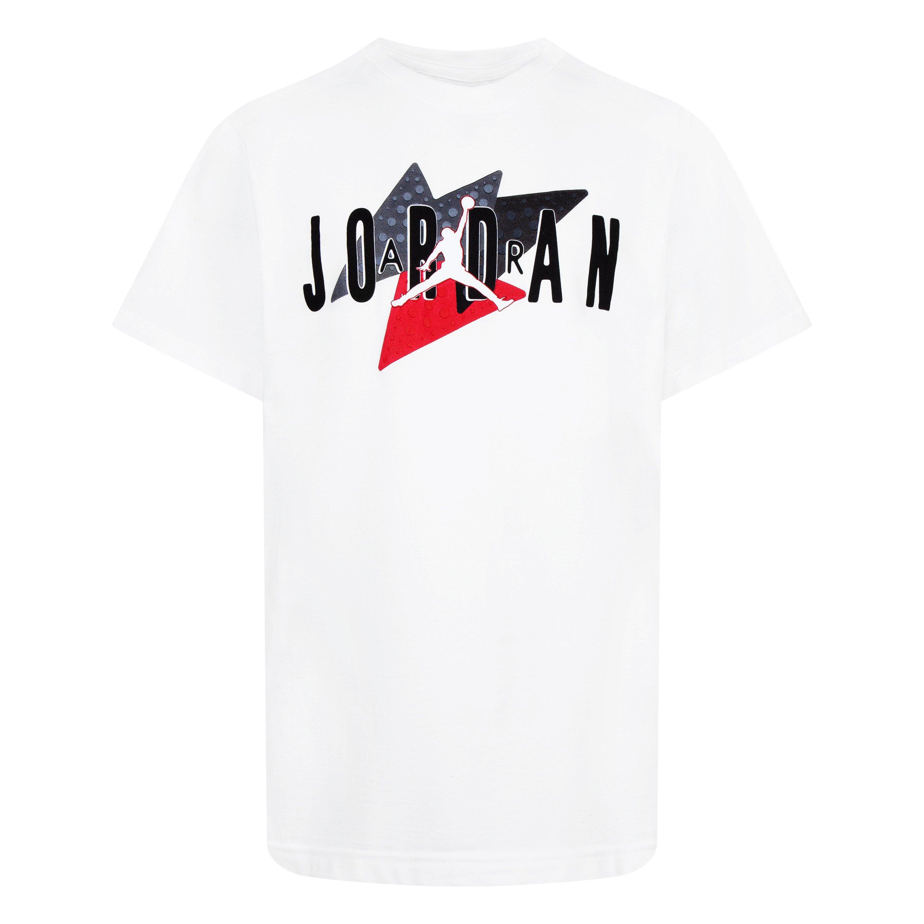 Jordan Big Boys' AJ6 "Toro" Retro Tee - WHITE/BLACK/RED Thumbnail View 1