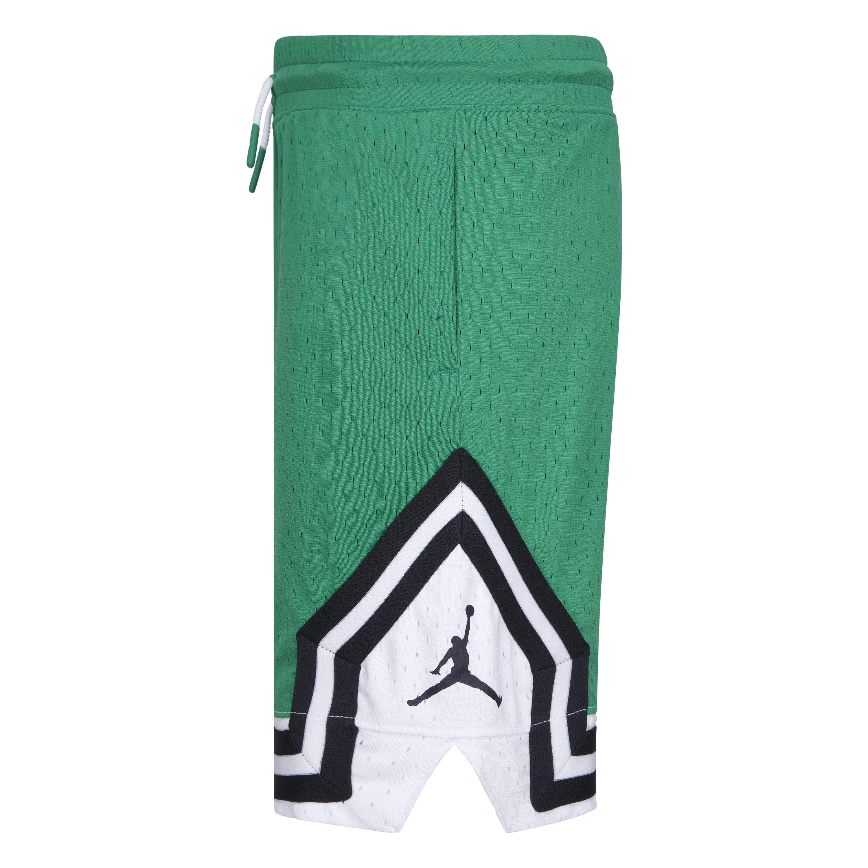 Jordan Big Boys' Air Diamond Shorts - GREEN/WHITE Thumbnail View 7