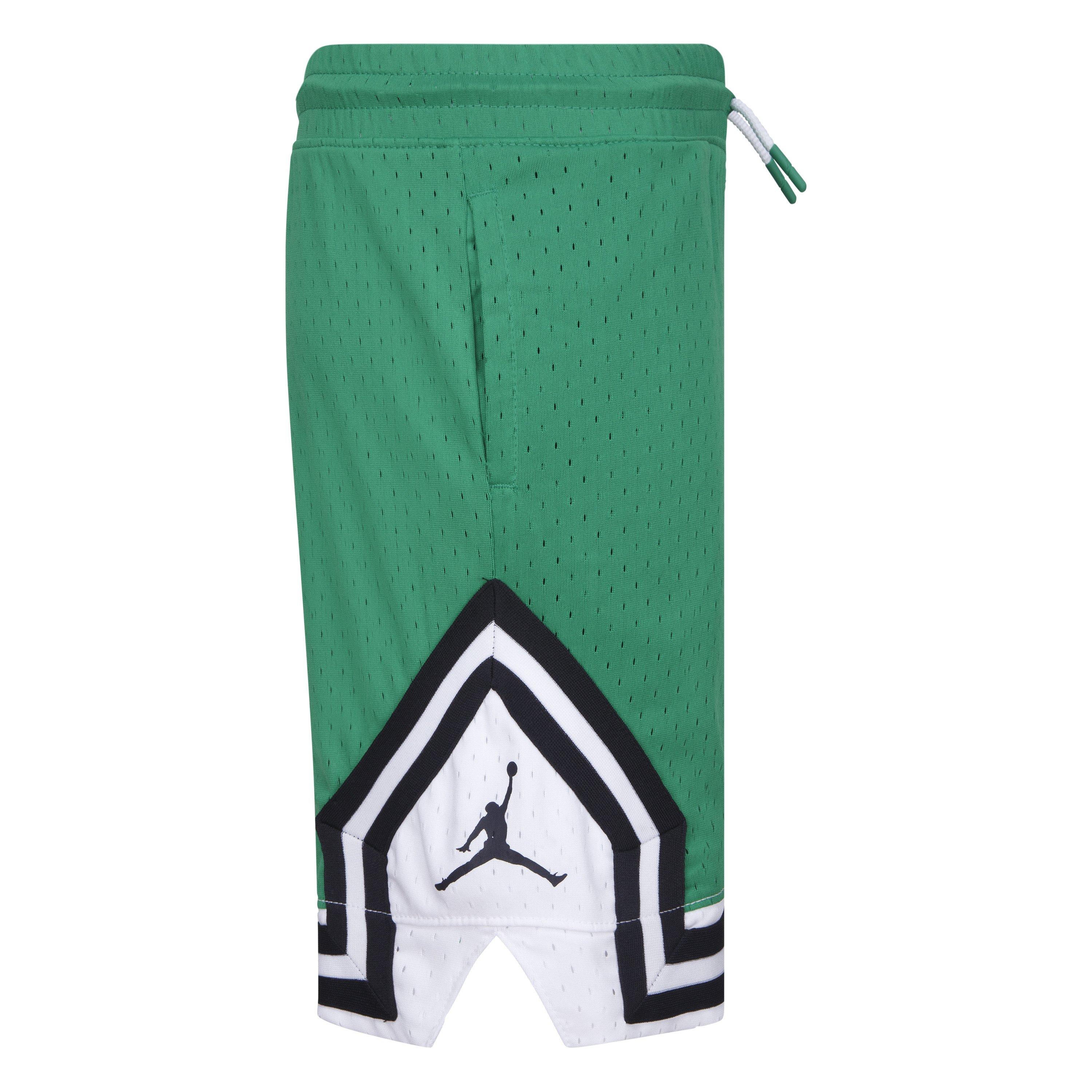 Jordan Big Boys' Air Diamond Shorts - GREEN/WHITE Thumbnail View 8