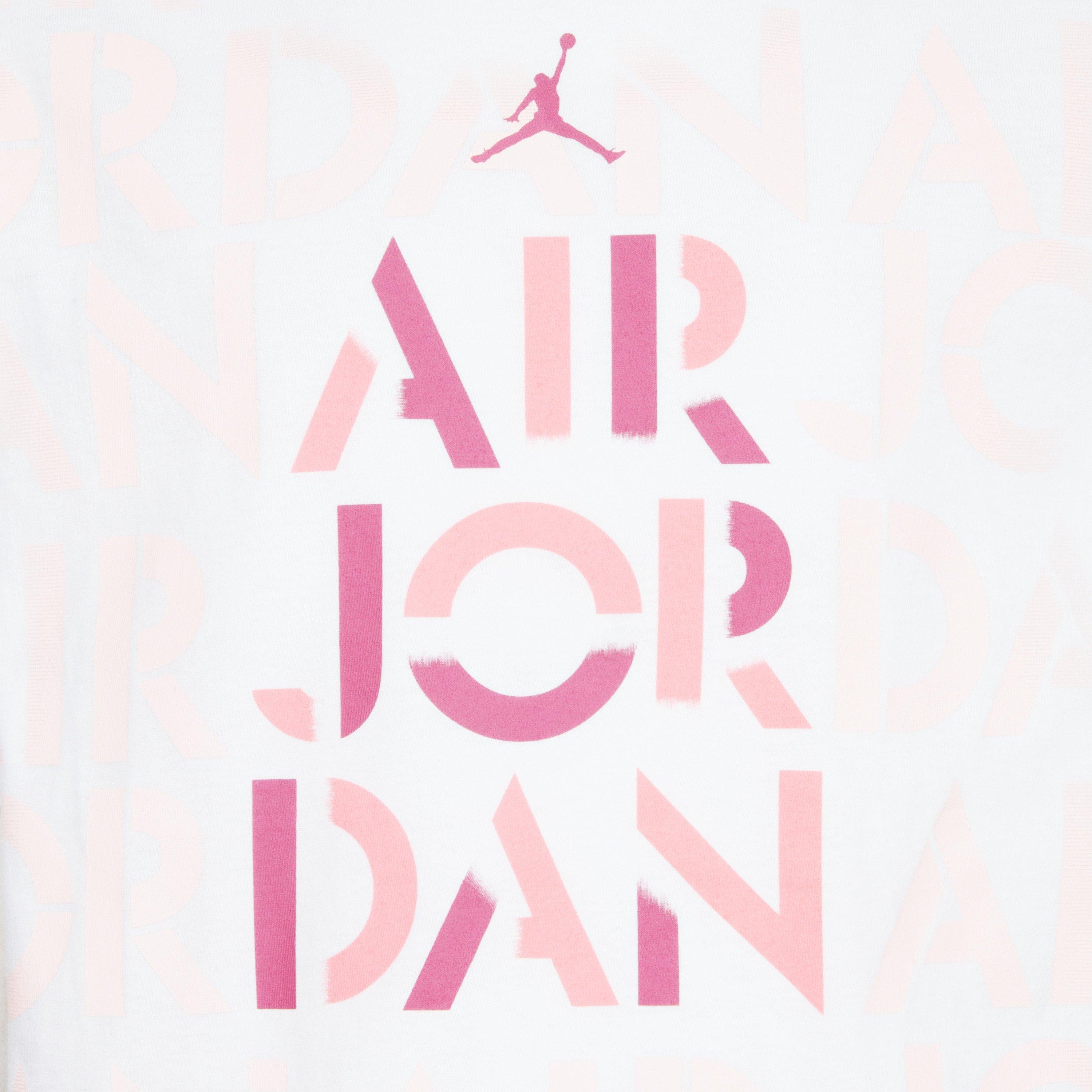 Jordan Big Girls' Focus Tee - WHITE/PINK Thumbnail View 7