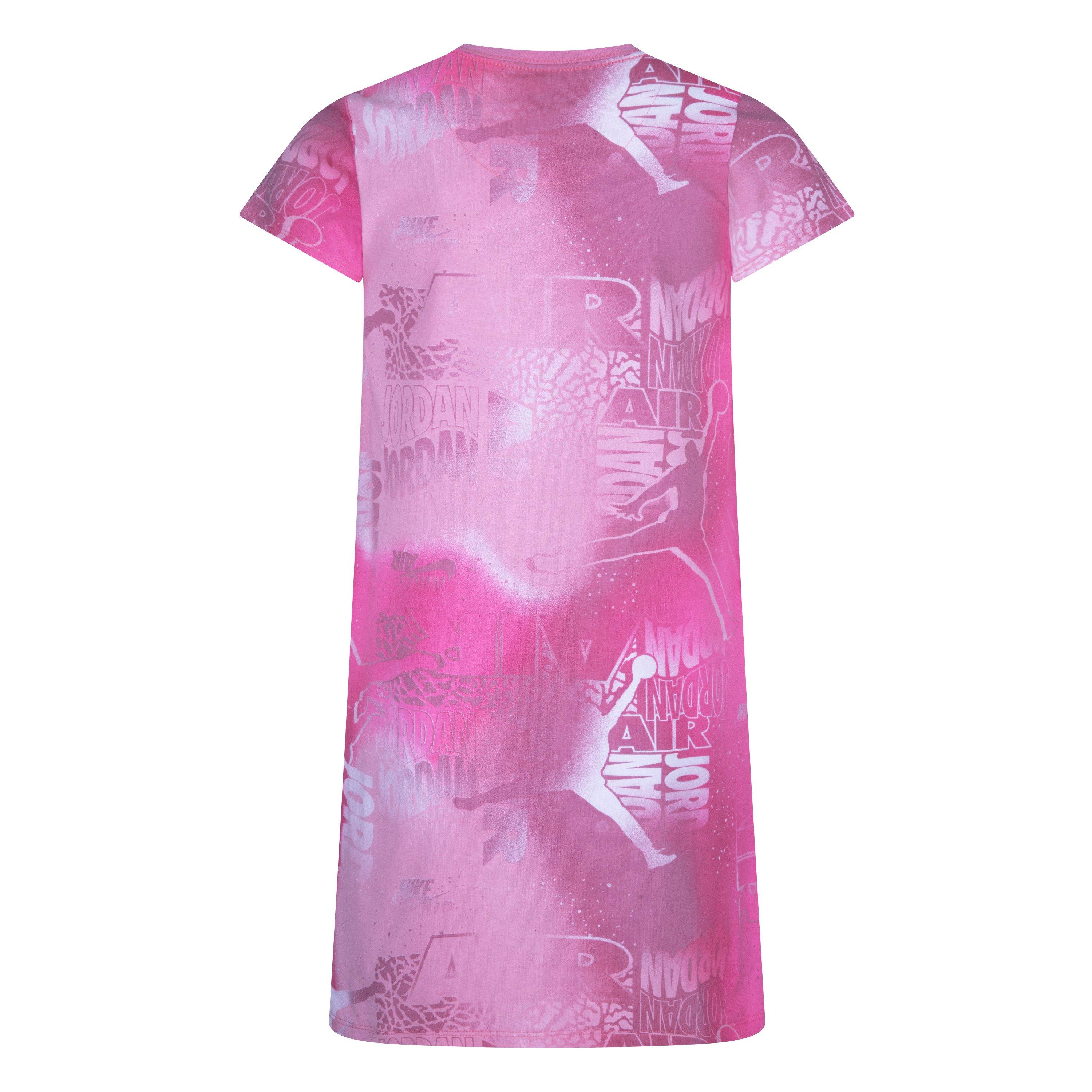 Jordan Big Girls' Essentials New Wave Printed Dress - PINK Thumbnail View 2