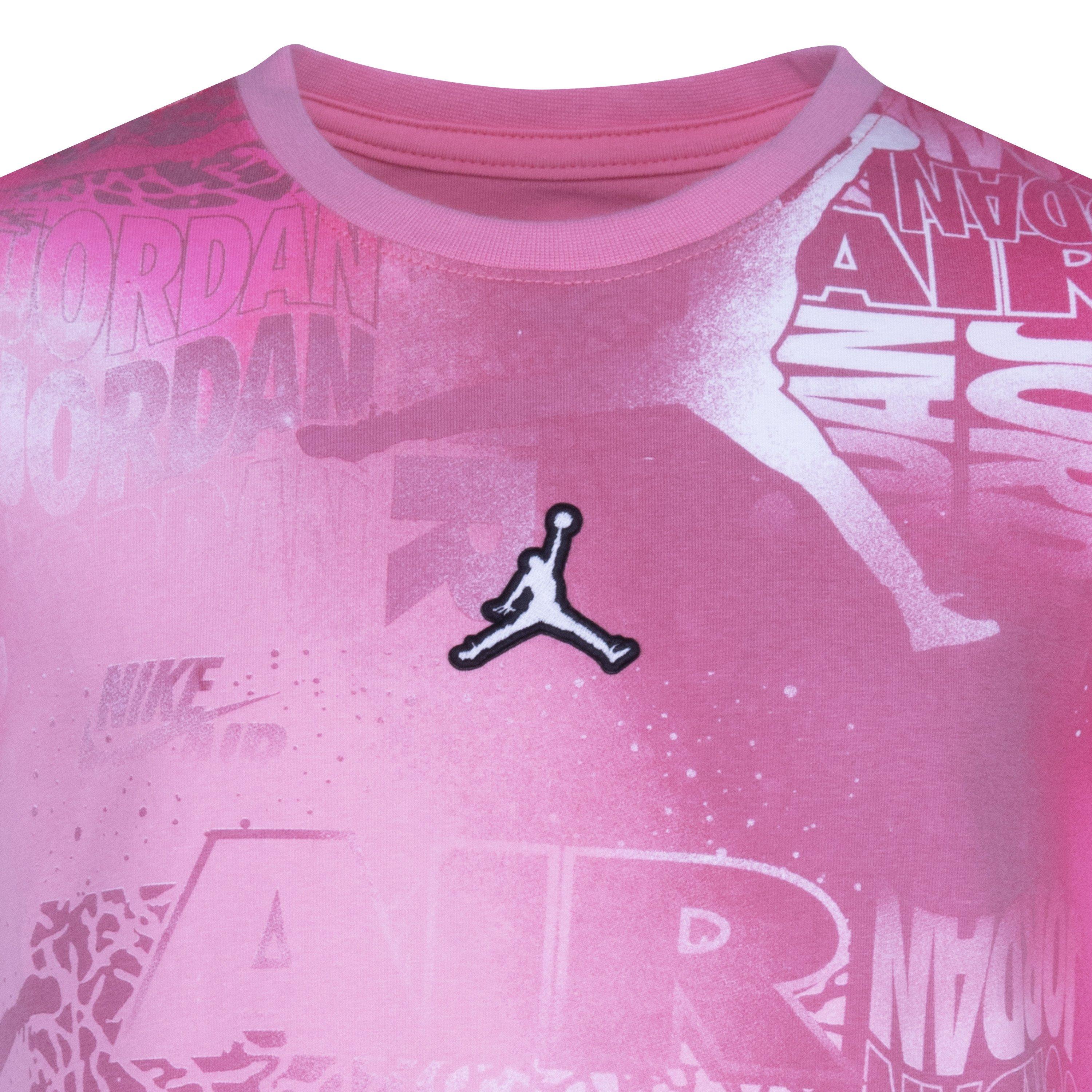 Jordan Big Girls' Essentials New Wave Printed Dress - PINK Thumbnail View 3