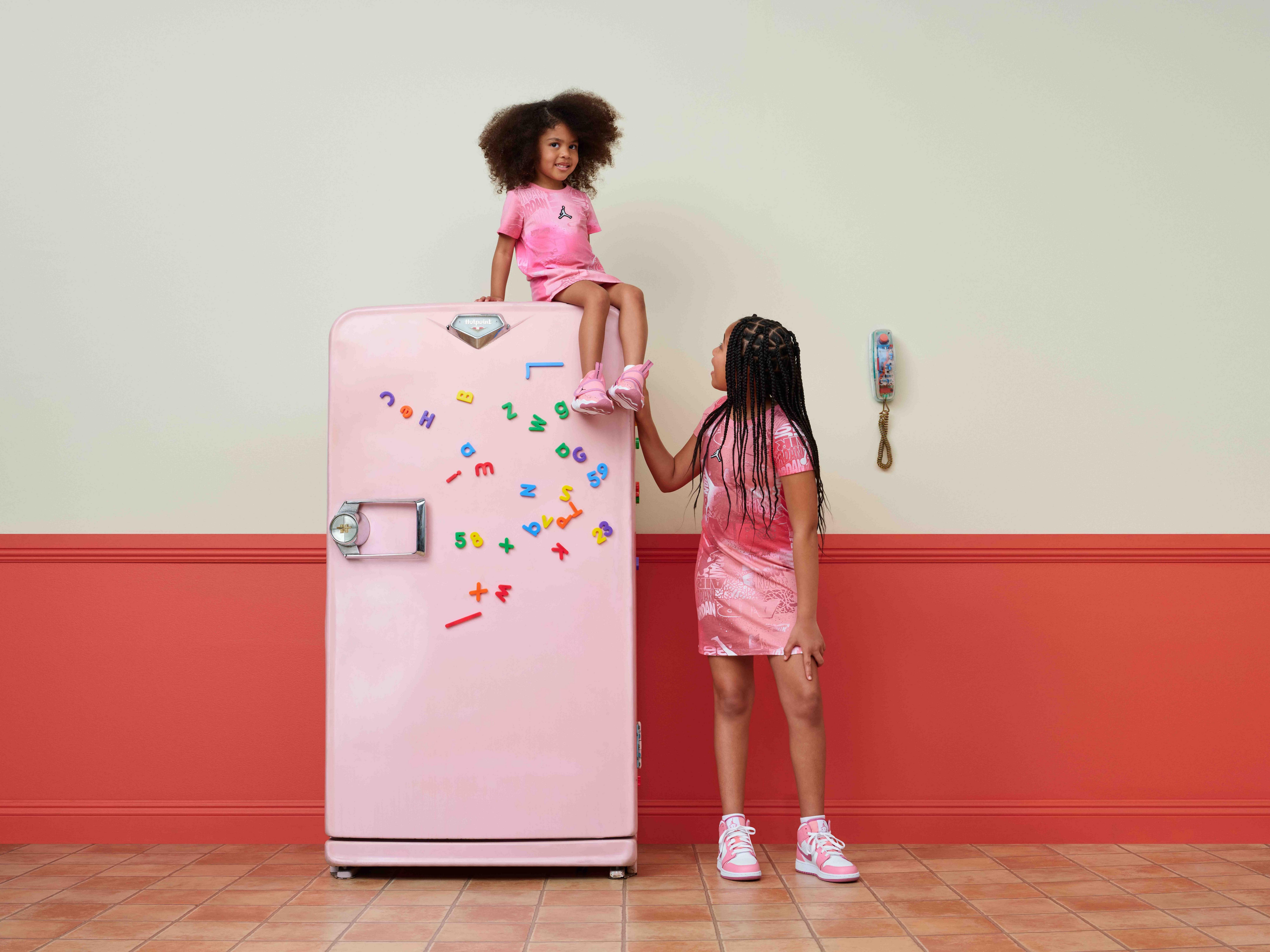 Jordan Big Girls' Essentials New Wave Printed Dress - PINK Thumbnail View 6