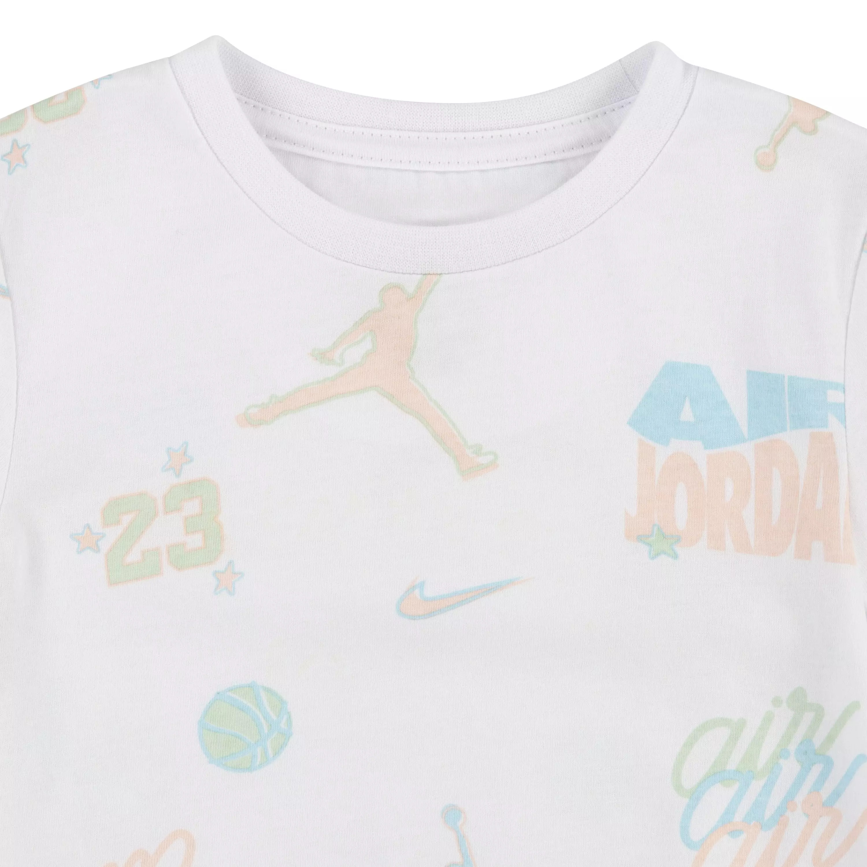 Jordan Little Girls' Icon Play Biker Short Set - CORAL