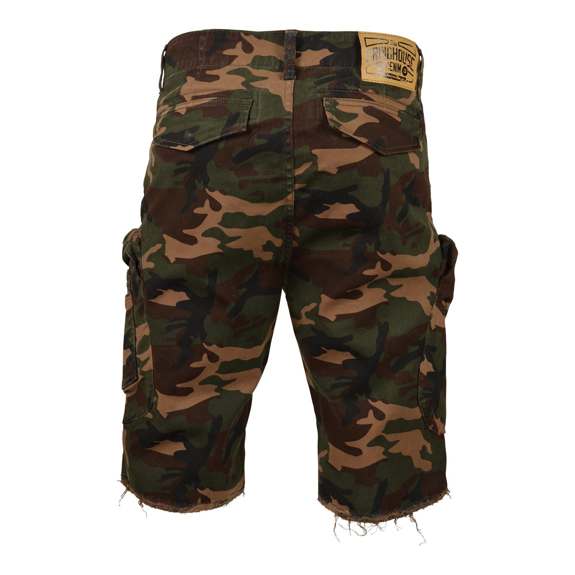 Grindhouse Men's Twill Bellow Pocket Cargo Shorts - Camo/Khaki - Hibbett |  City Gear