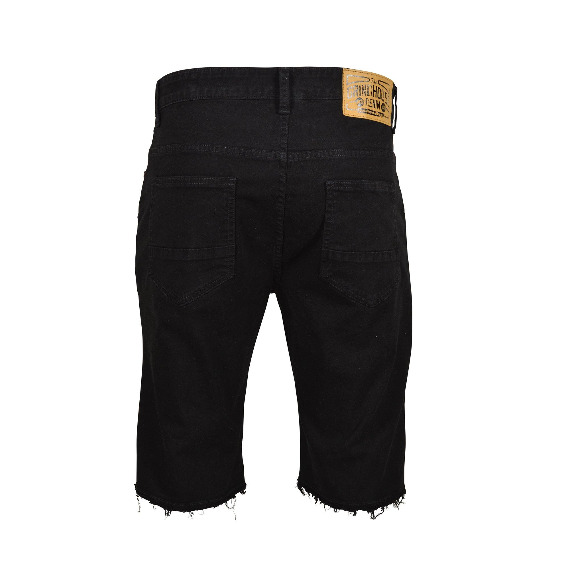 Grindhouse Men's Twill Moto Shorts - Jet Black - BLACK Thumbnail View 2