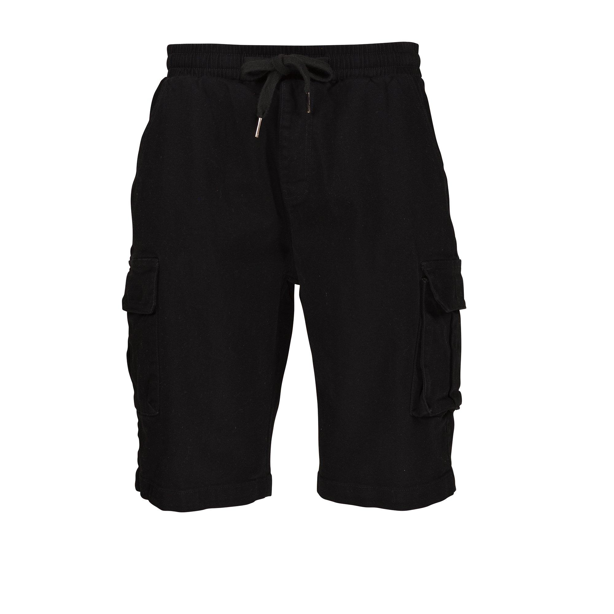 Grindhouse Men's Twill Cargo Shorts - Black - BLACK Thumbnail View 1