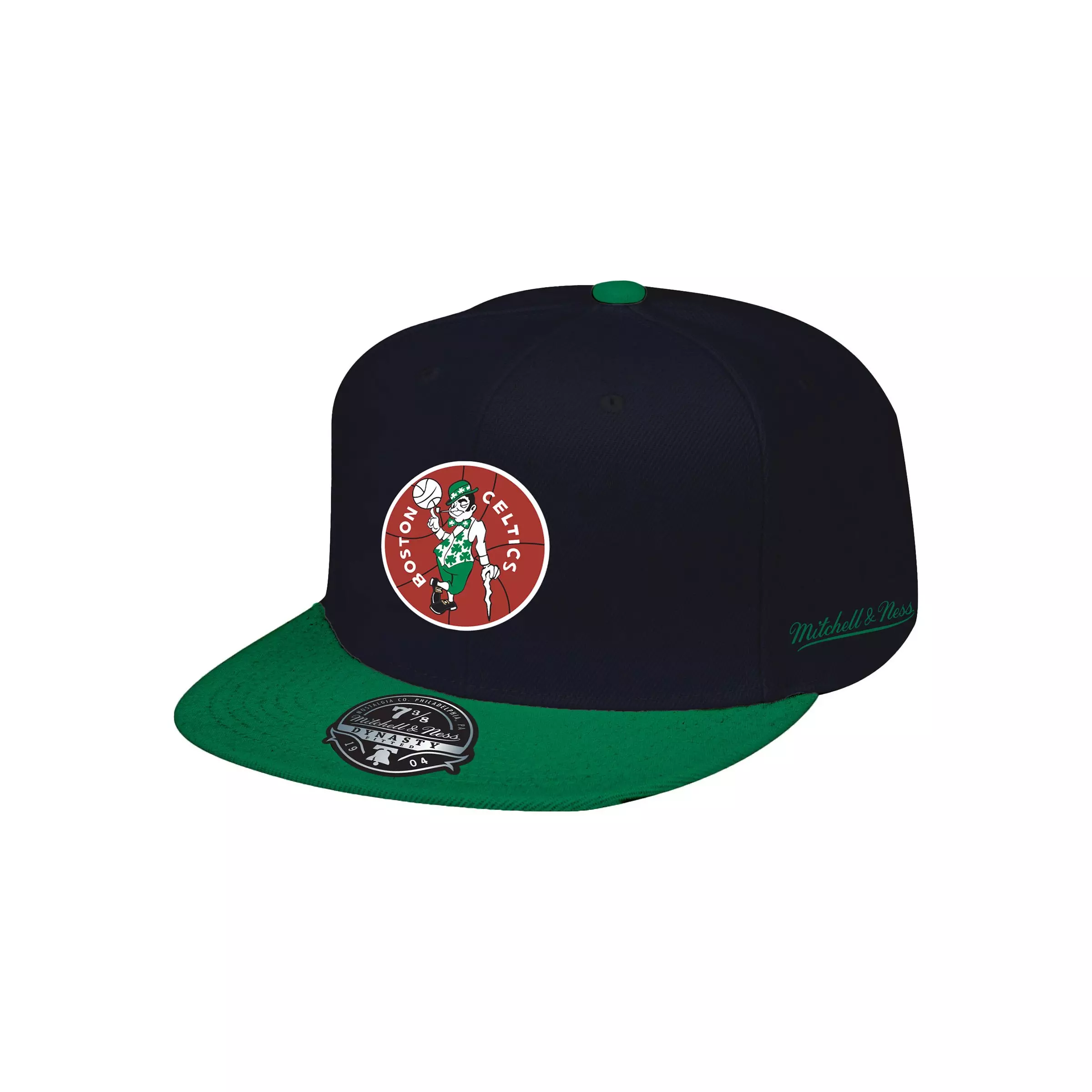 Mitchell & Ness Boston Celtics NBA Core Side Fitted Hat-Black/Green - BLACK