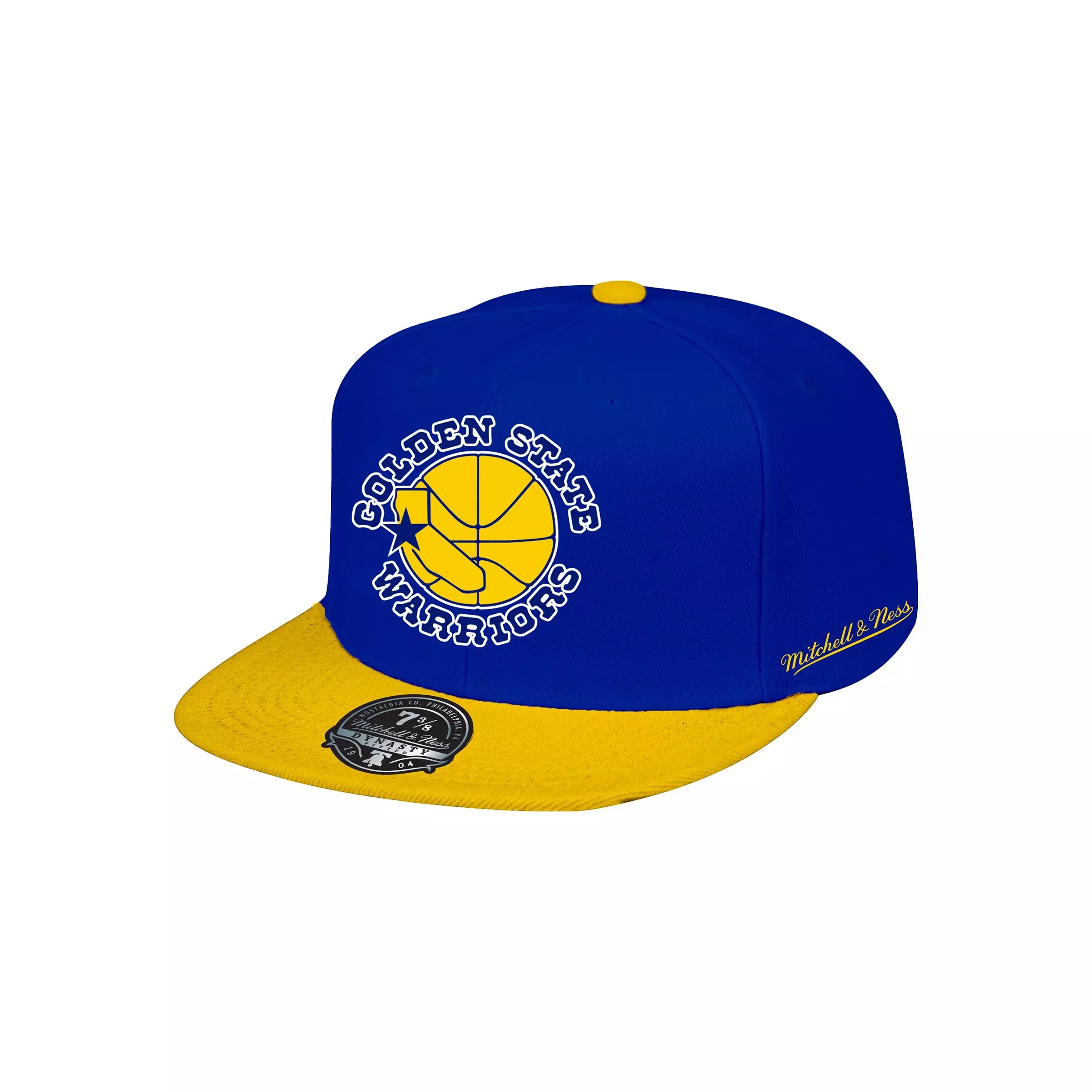 Mitchell & Ness Golden State Warriors NBA Core Side Fitted Hat - ROYAL