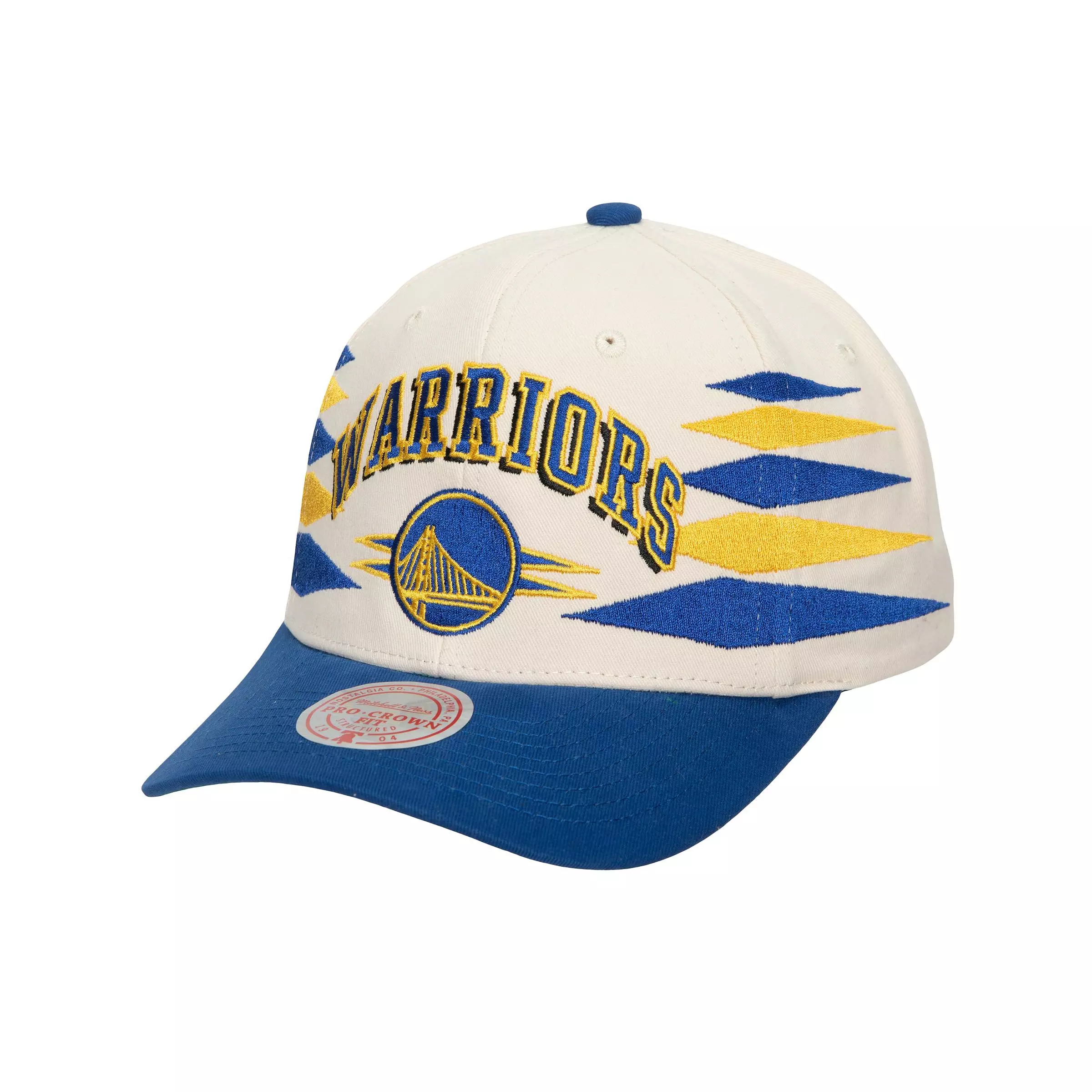 Mitchell & Ness Golden State Warriors Diamond Pro Snapback Hat-Cream - OFF-WHITE