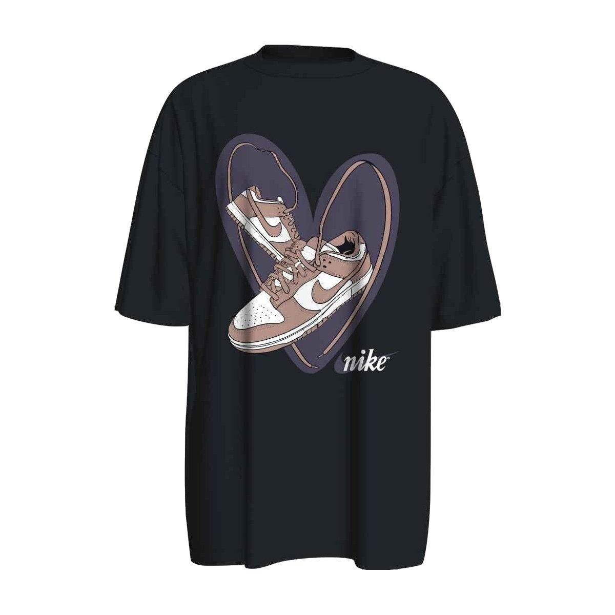 Nike Women's Sportswear Essential Gel Dunk Graphic Tee-Black - BLACK Thumbnail View 1