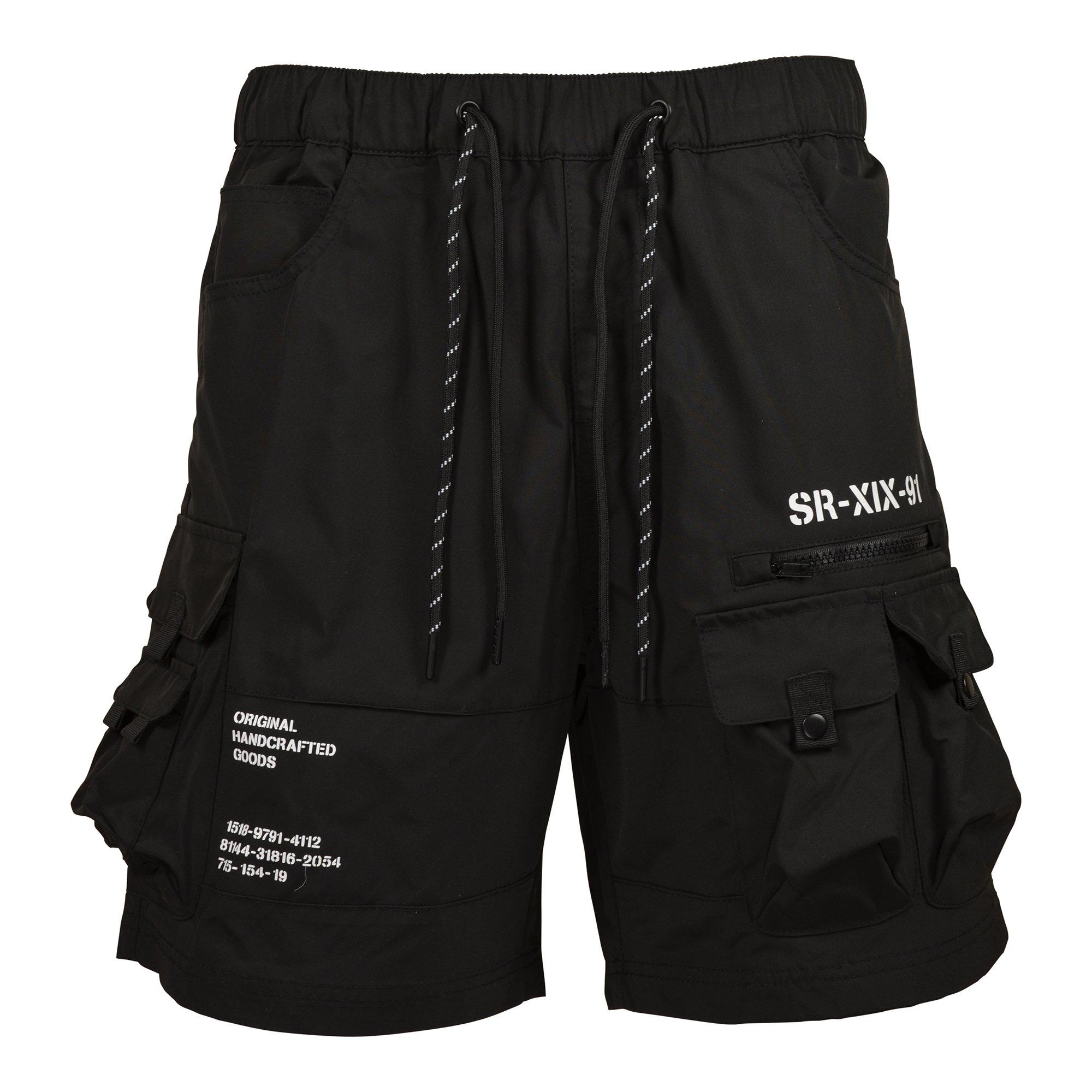 Smoke Rise Men's Utility Short Set - Black - BLACK Thumbnail View 1