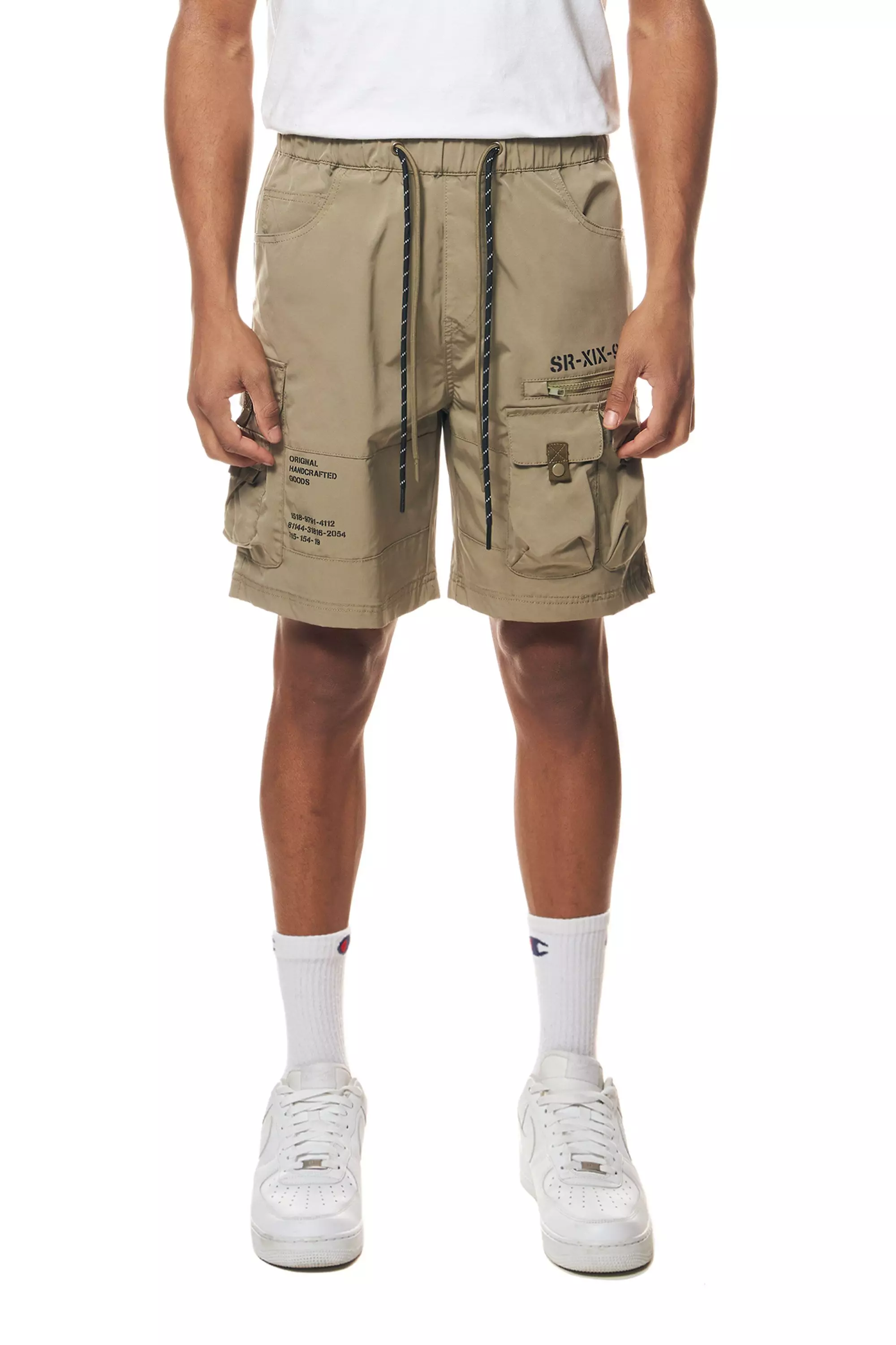 Smoke Rise Men's Utility Short Set - Light Olive - OLIVE