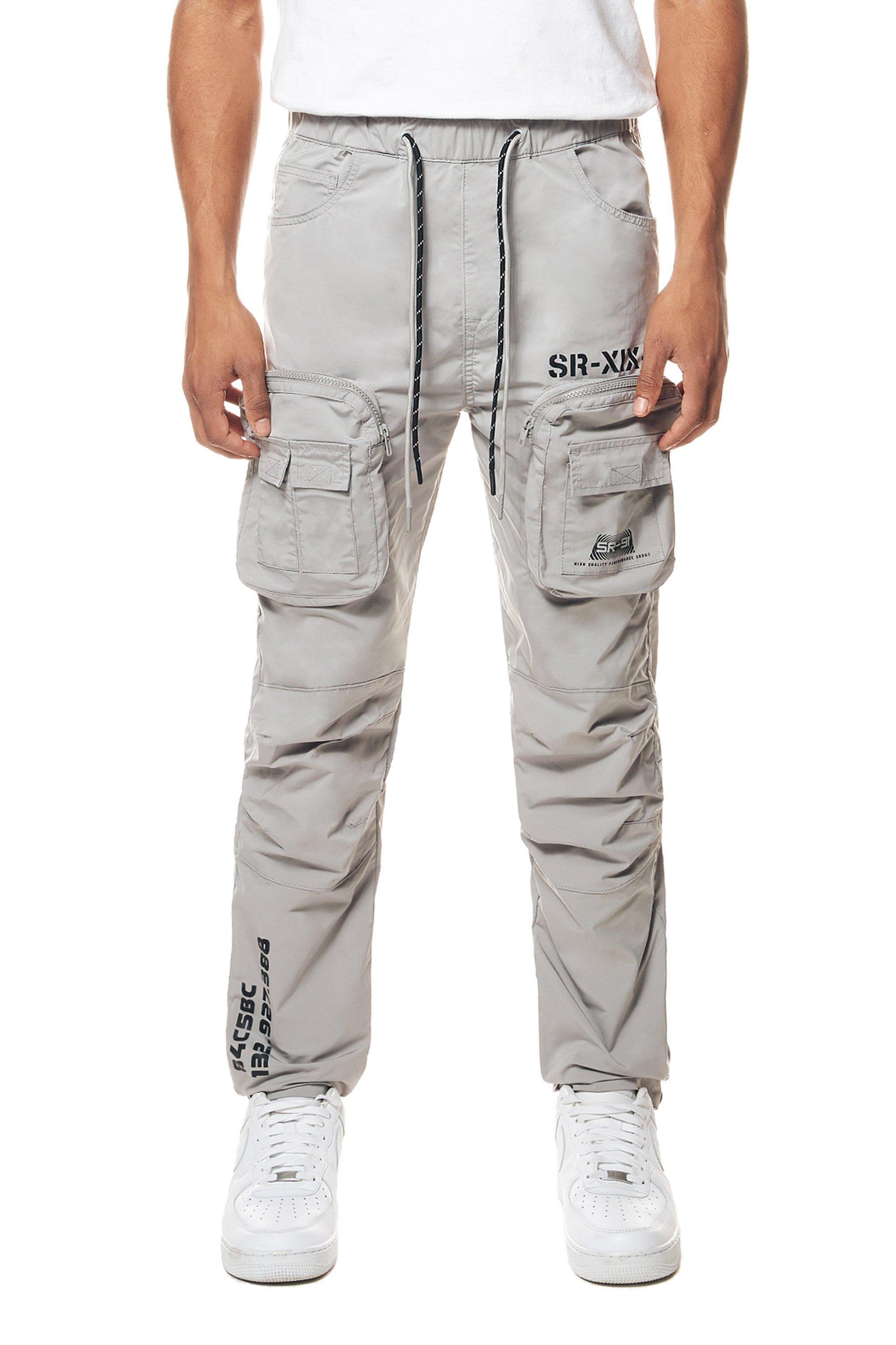 Smoke Rise Men's Utility Open Bottom Joggers - Light Grey - LT GREY Thumbnail View 1