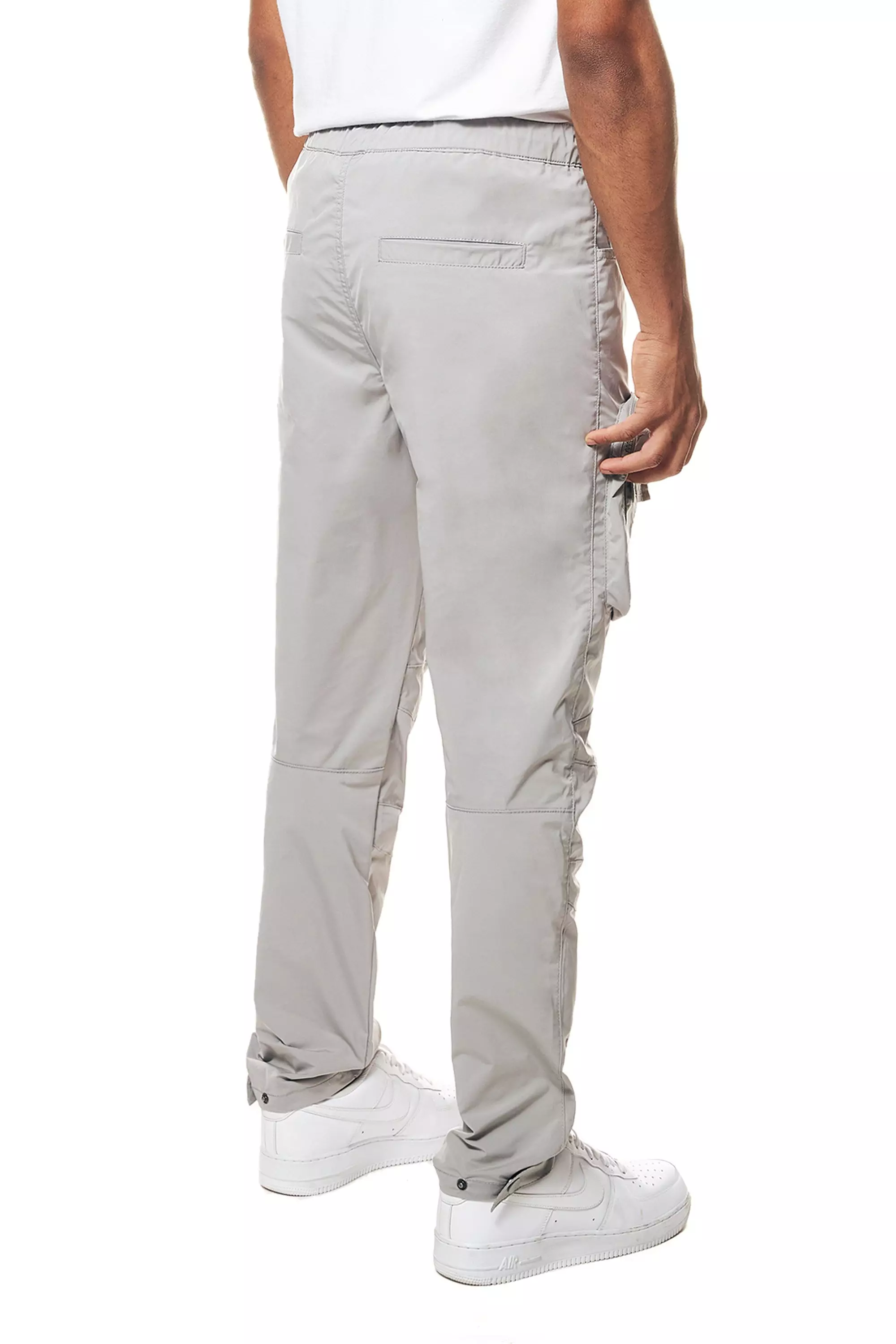 Smoke Rise Men's Utility Open Bottom Joggers - Light Grey - LT GREY