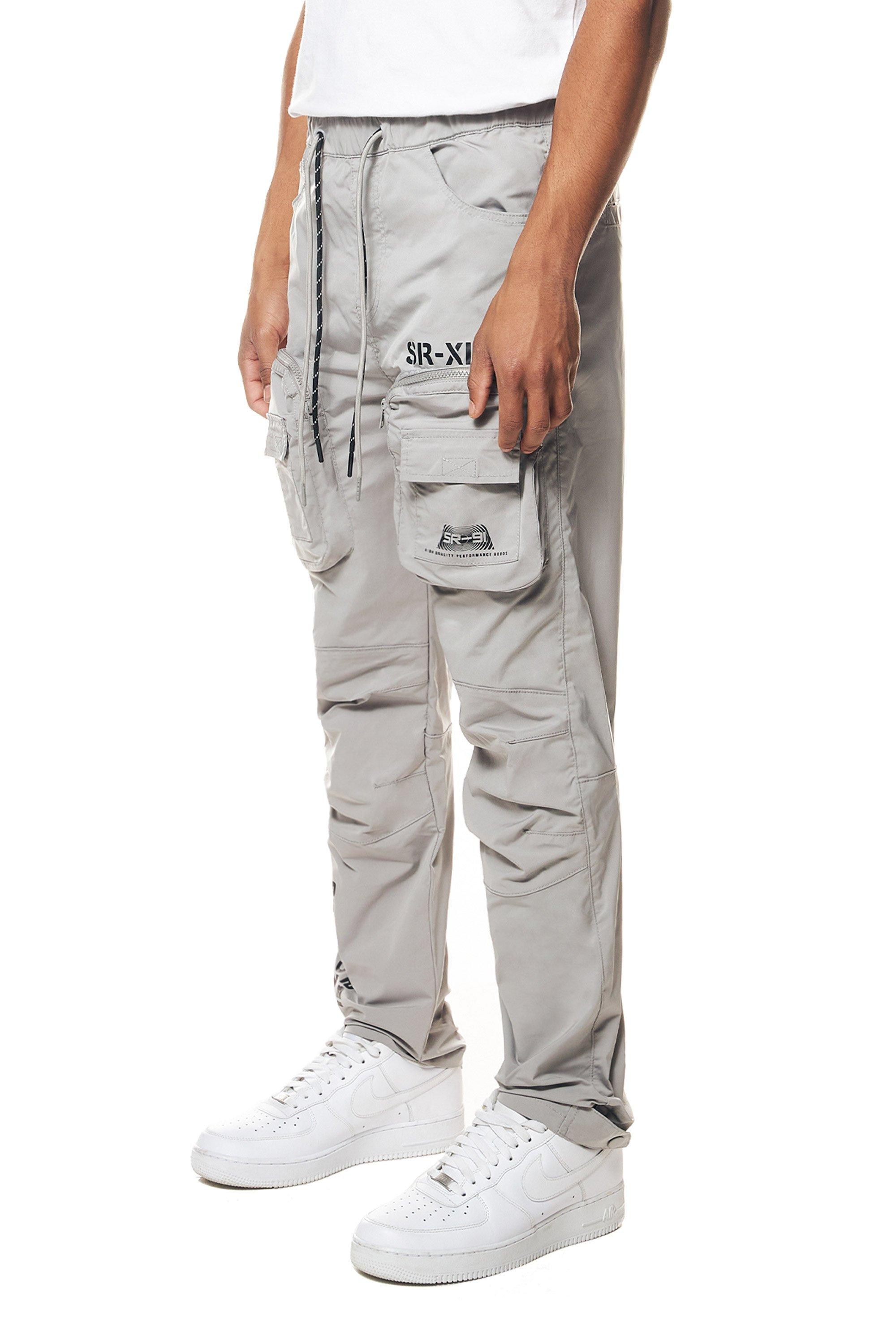 Smoke Rise Men's Utility Open Bottom Joggers - Light Grey - LT GREY Thumbnail View 3