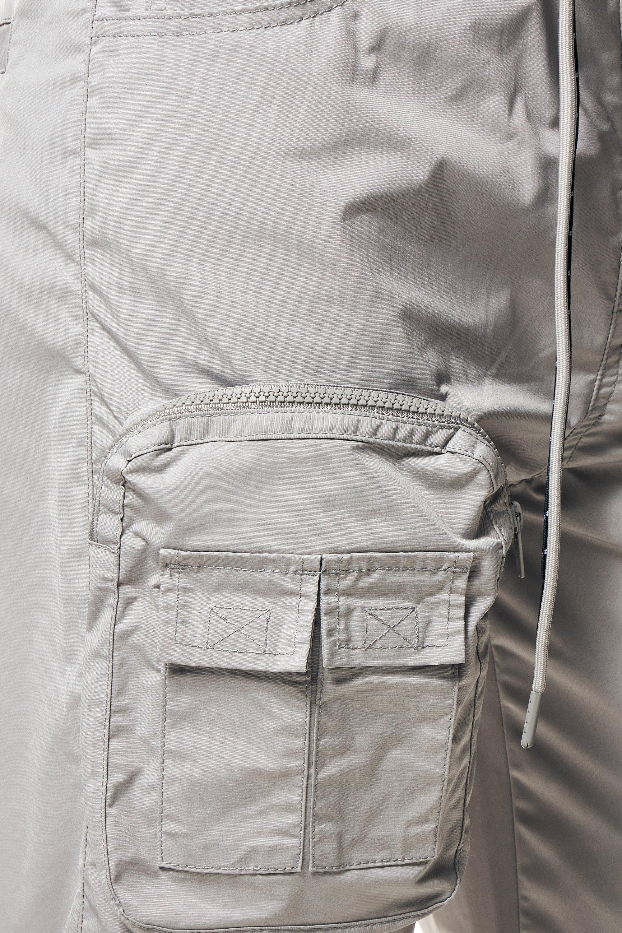 Smoke Rise Men's Utility Open Bottom Joggers - Light Grey - LT GREY Thumbnail View 5