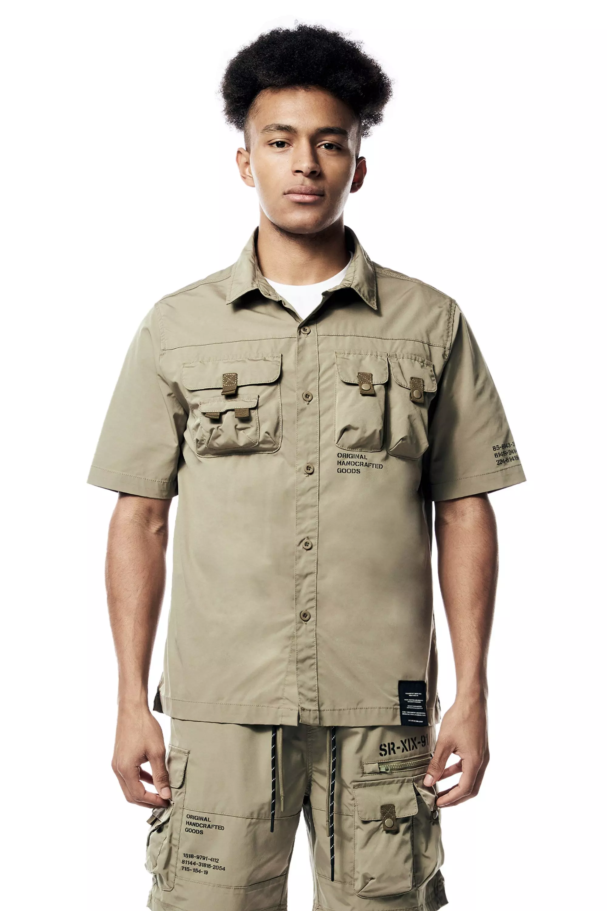 Smoke Rise Men's Utility Top - Light Olive - OLIVE