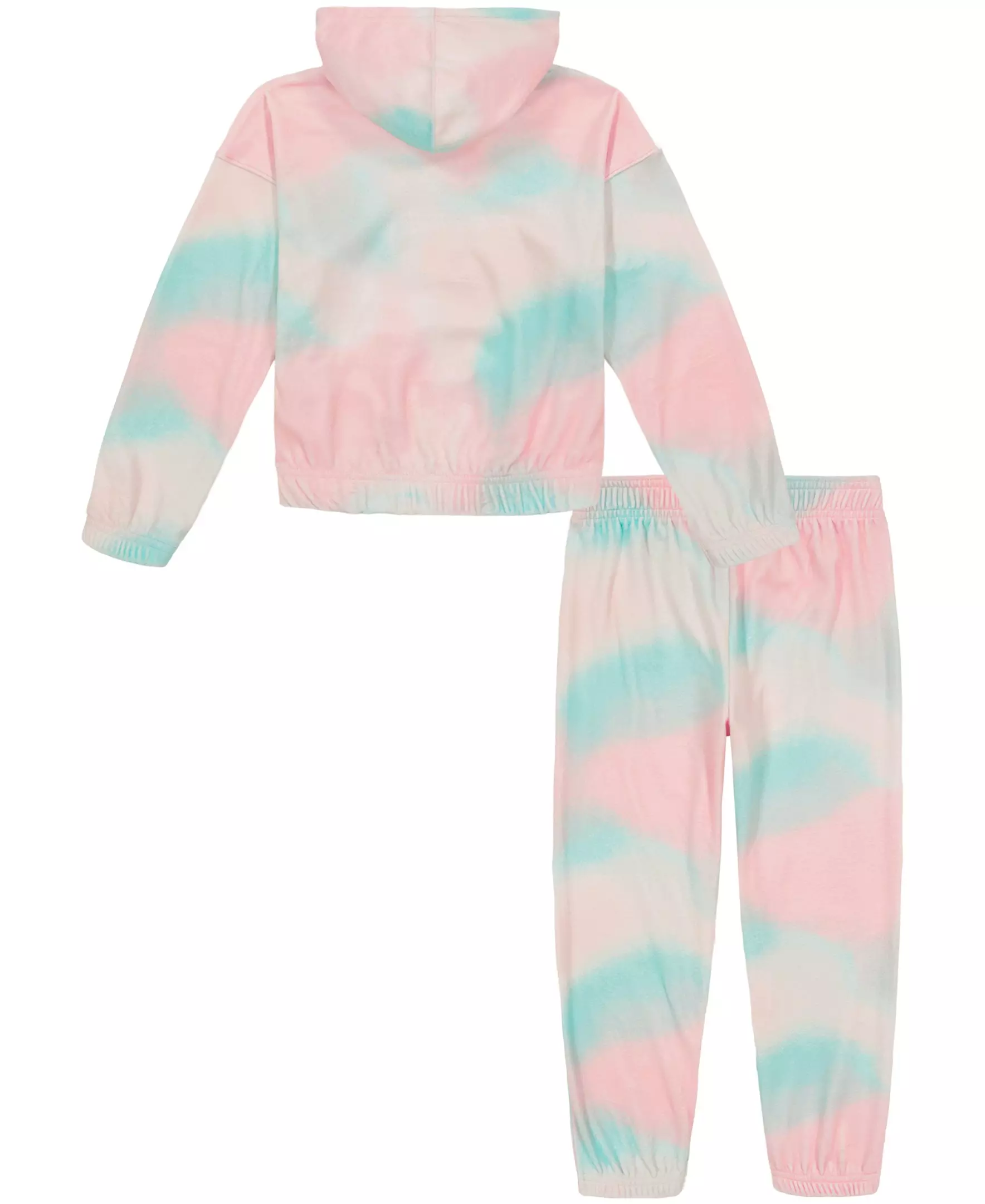 Under Armour Little Girls' Soft Blur Hoodie Set - PINK/BLUE