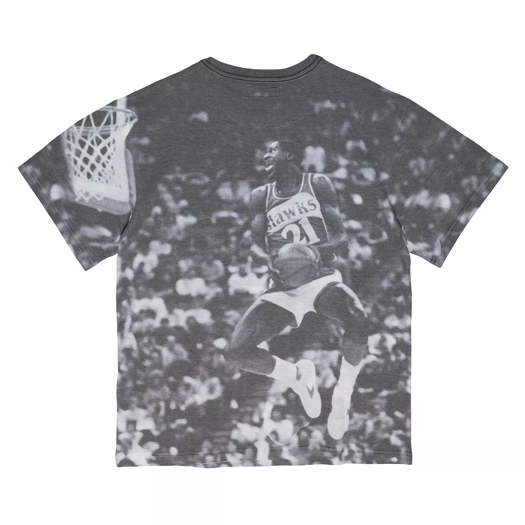 Mitchell & Ness Men's Atlanta Hawks Dominique Wilkins Above The Rim Sublimated T-Shirt - WHITE