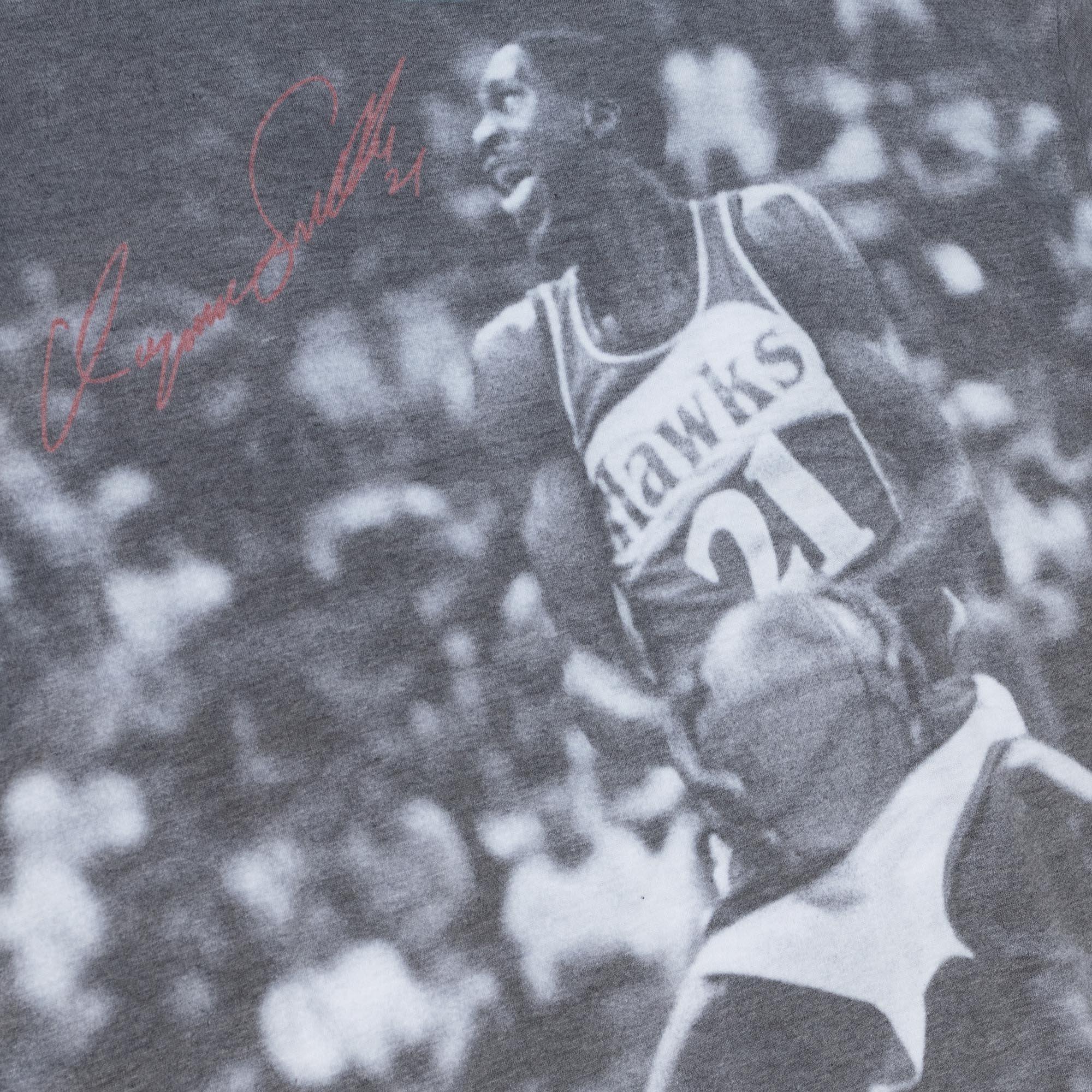 Mitchell & Ness Men's Atlanta Hawks Dominique Wilkins Above The Rim Sublimated T-Shirt - WHITE Thumbnail View 3