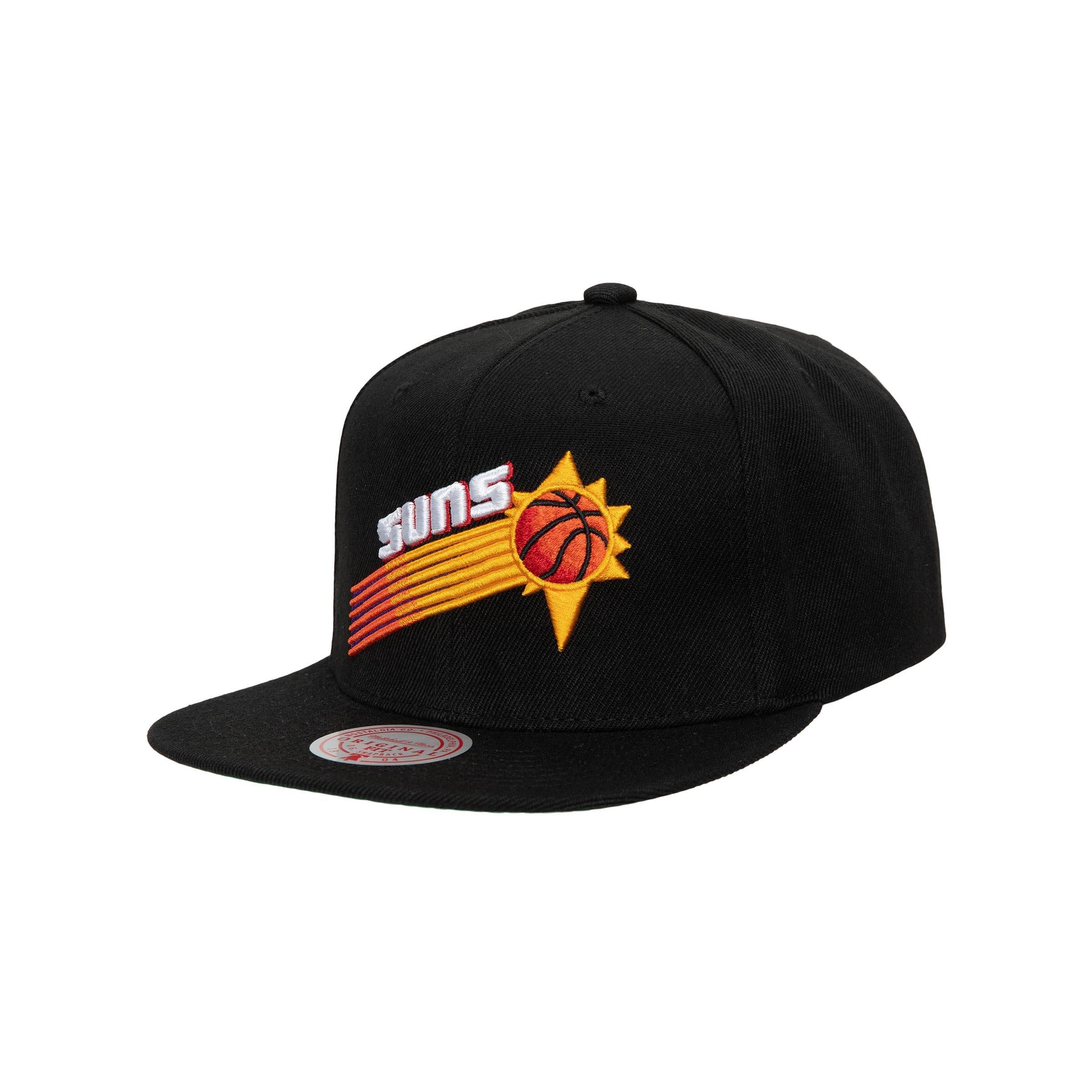 Mitchell & Ness Phoenix Suns Hardwood Classics Basic Snapback Hat - BLACK Thumbnail View 1