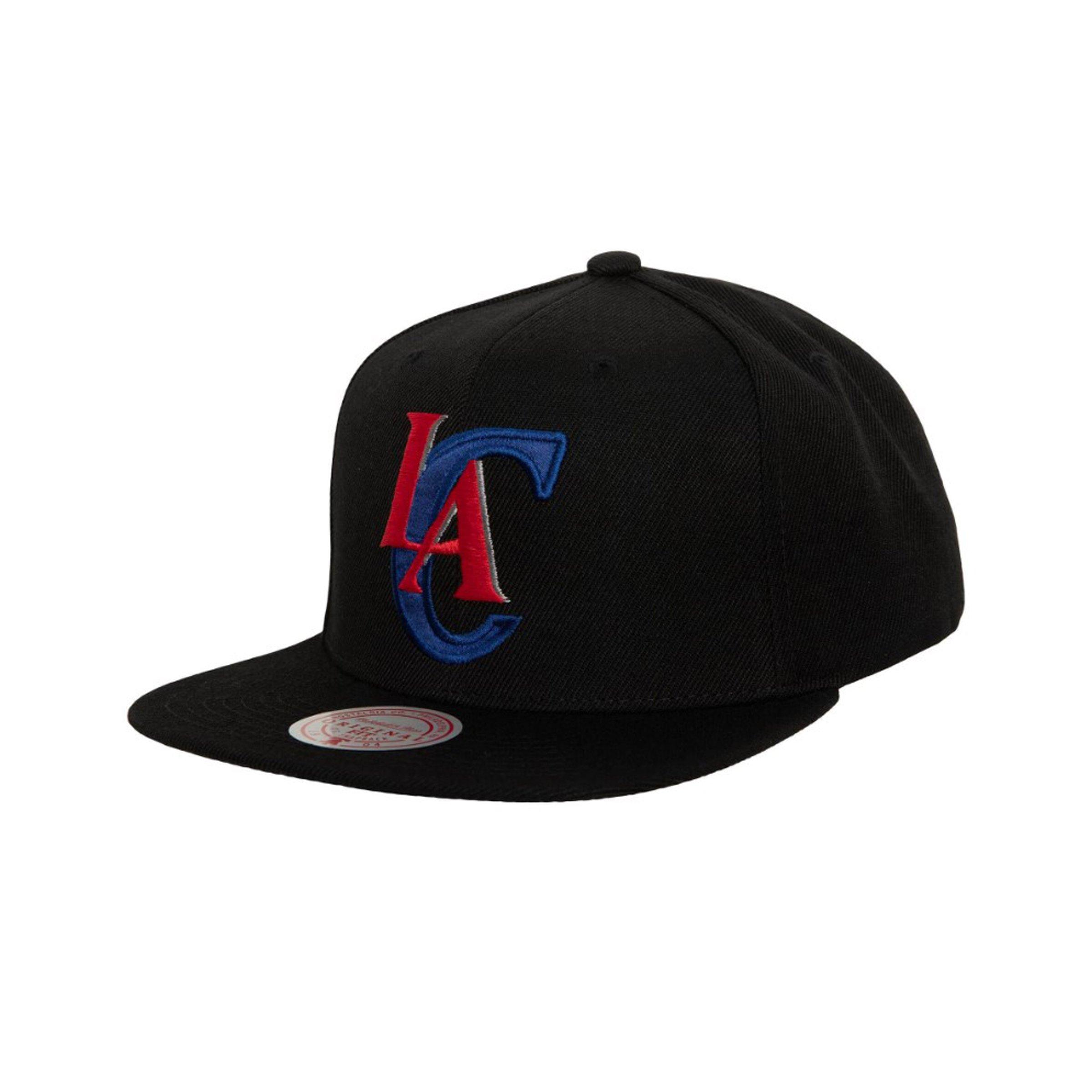 Mitchell & Ness Los Angeles Clippers Satin Under HWC Snapback Hat - BLACK