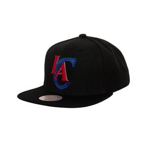 Mitchell & Ness Los Angeles Clippers Satin Under HWC Snapback Hat - BLACK